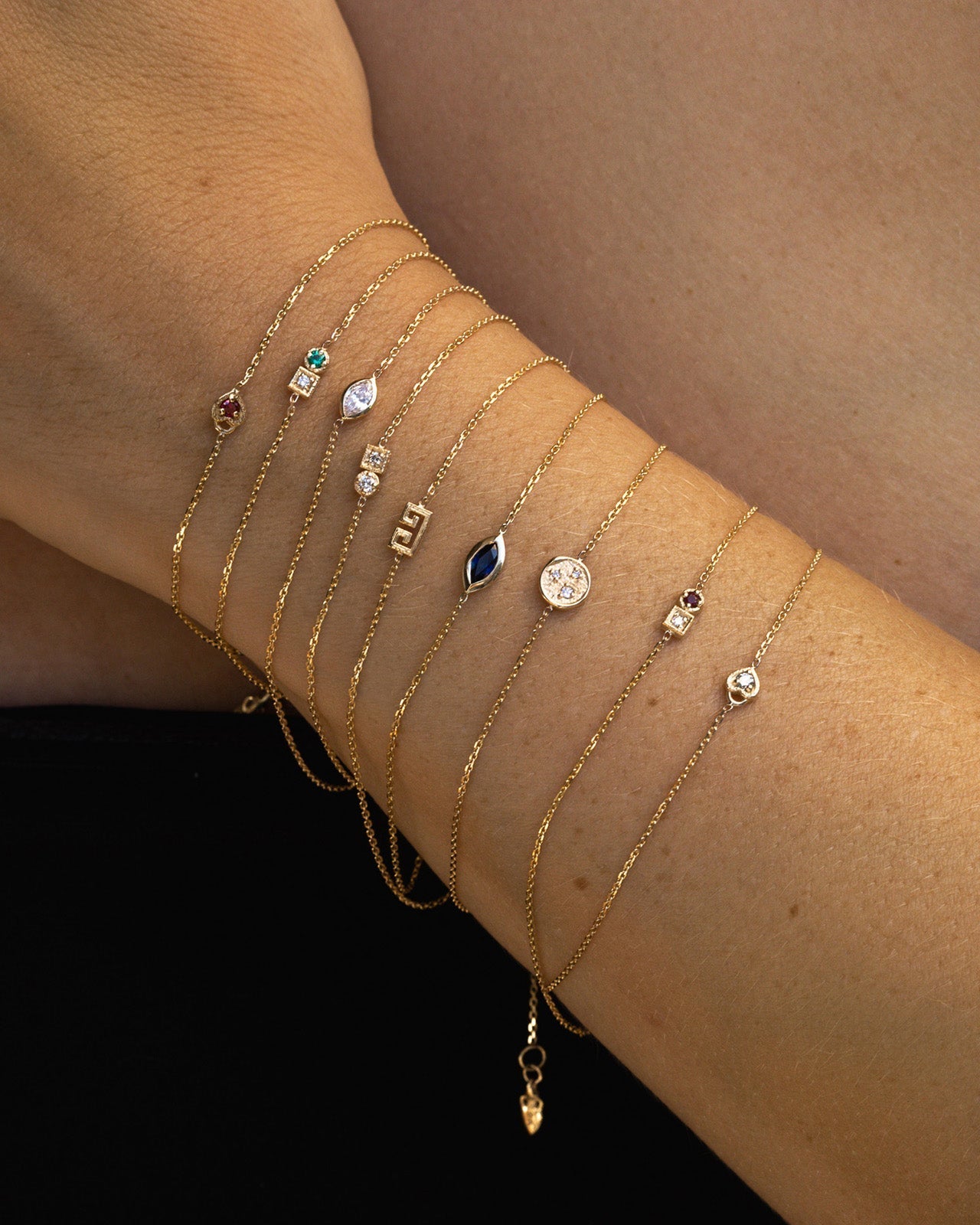 Temple of the Sun Kasia Coin Bracelet Diamond Solid Gold