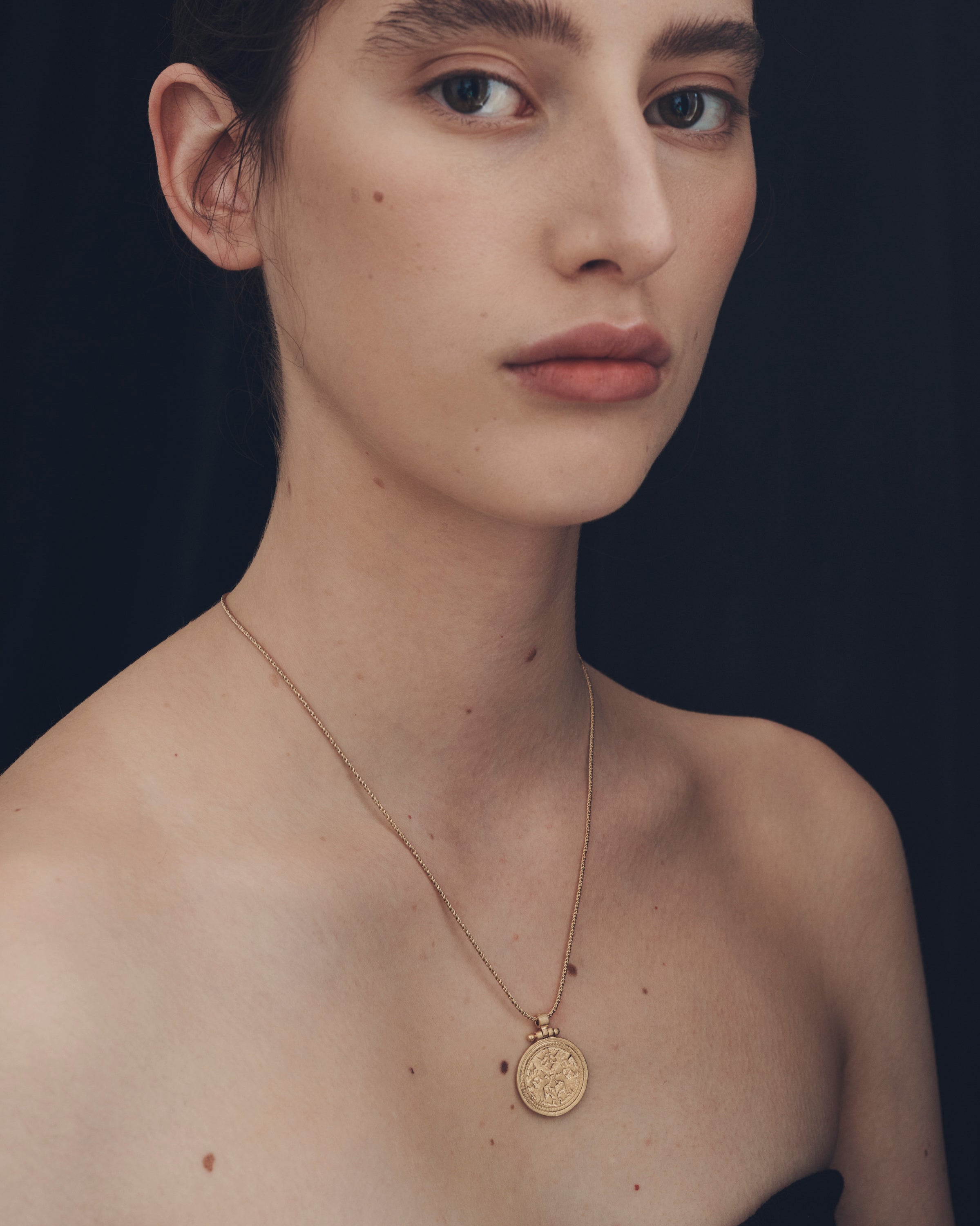 Peacock Necklace Gold Vermeil