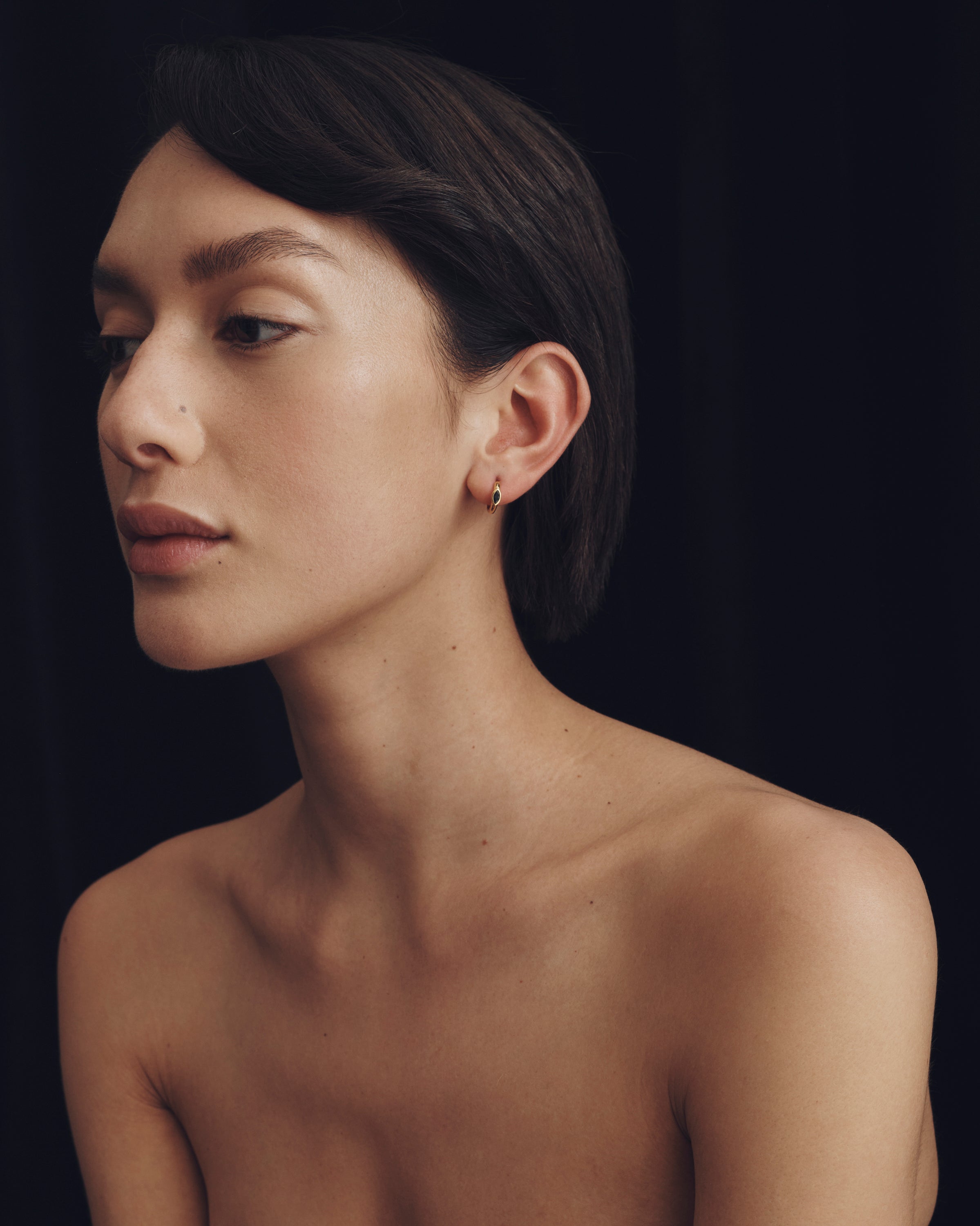 Chrysalis Earrings Sapphire Gold Vermeil