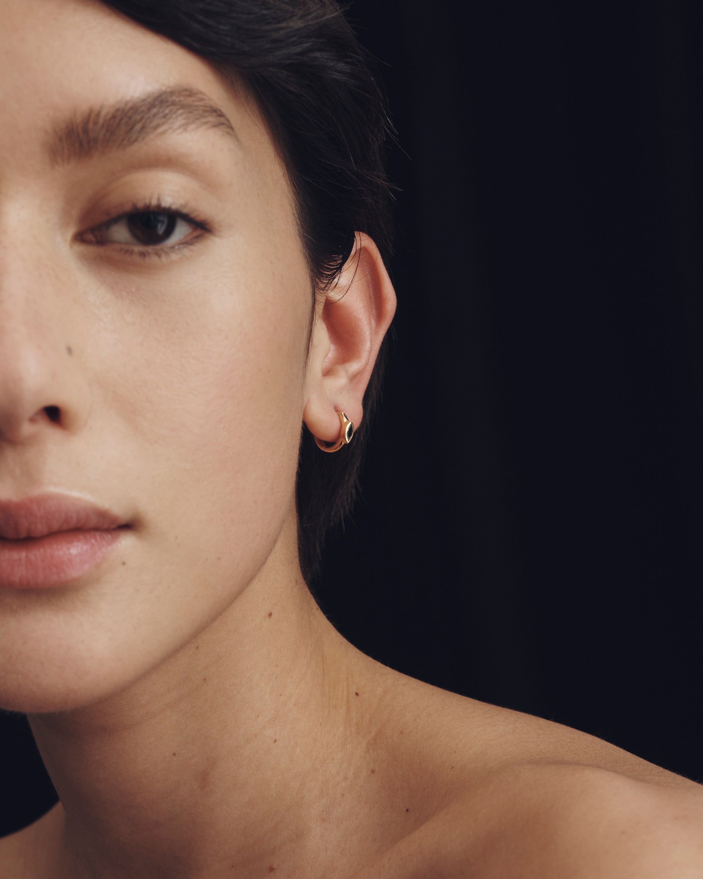 Chrysalis Earrings Sapphire Gold Vermeil