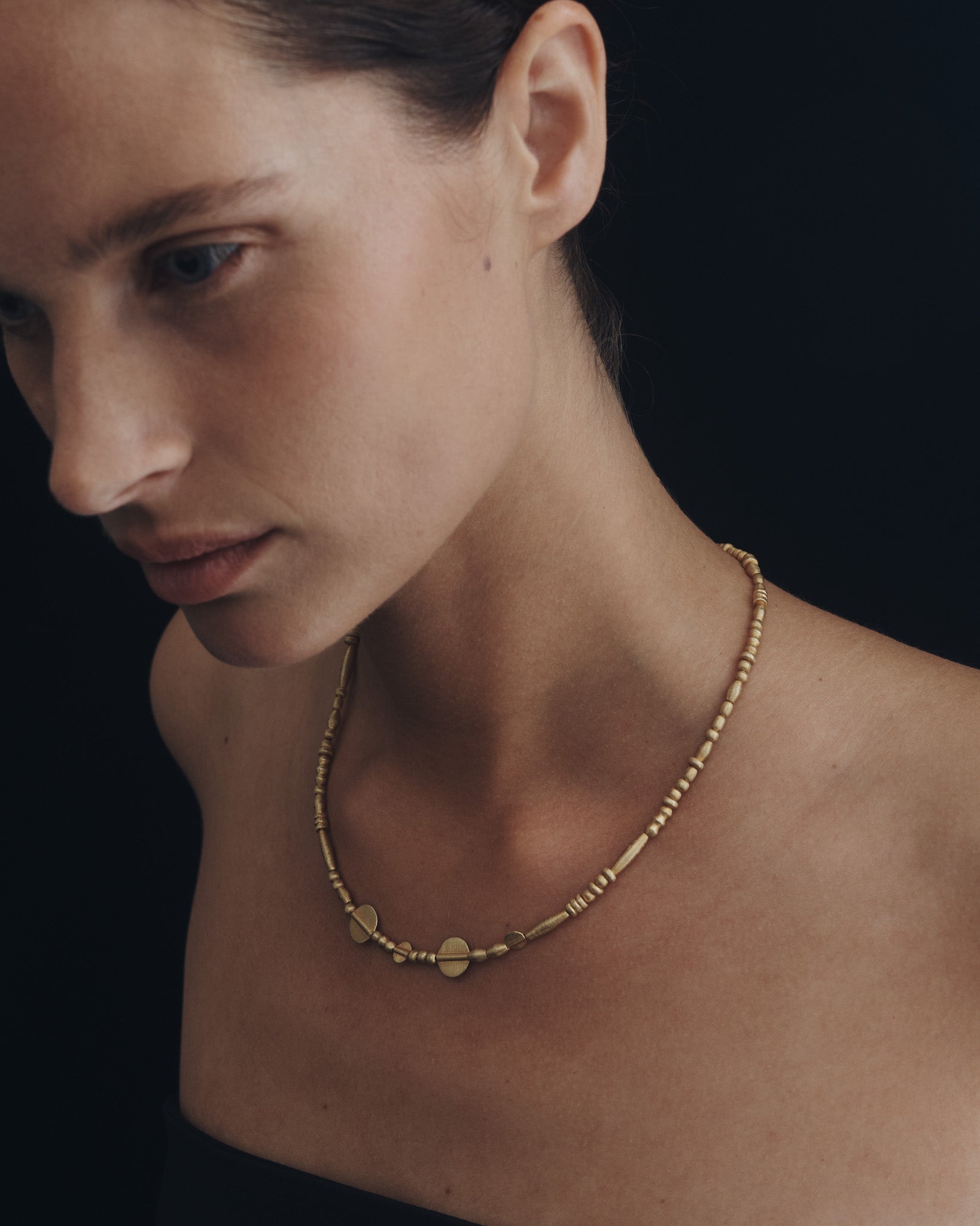 Aegean Disc Necklace Gold Vermeil