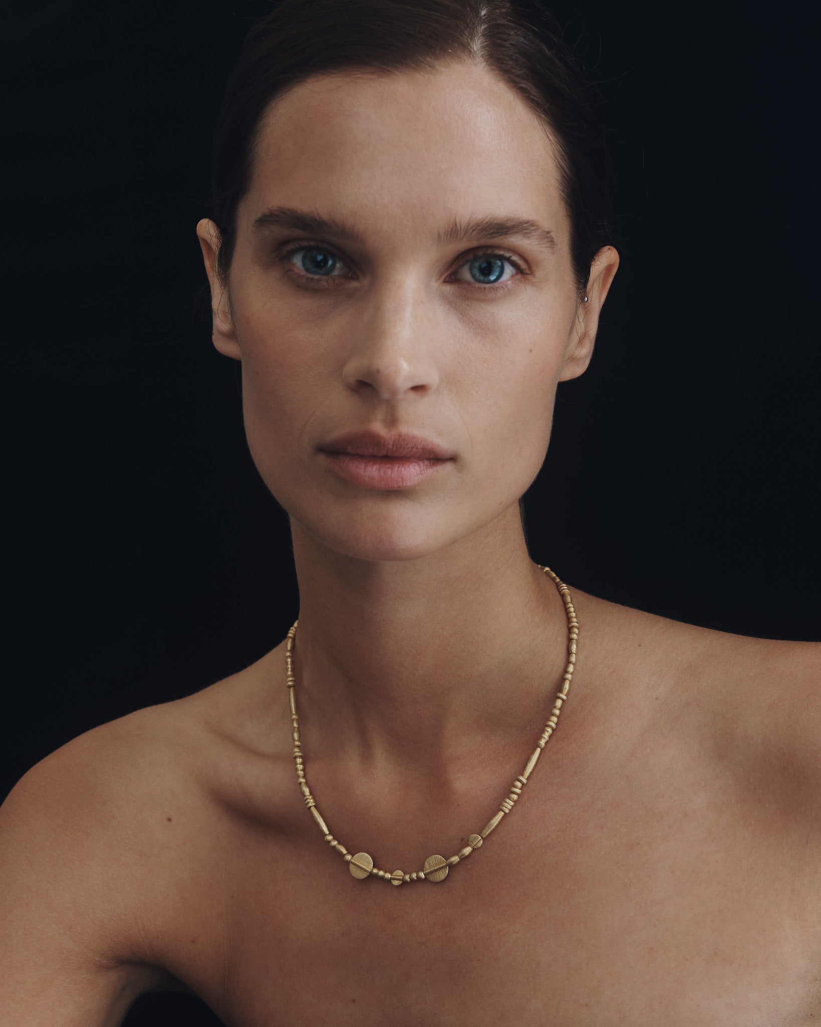 Aegean Disc Necklace Gold Vermeil