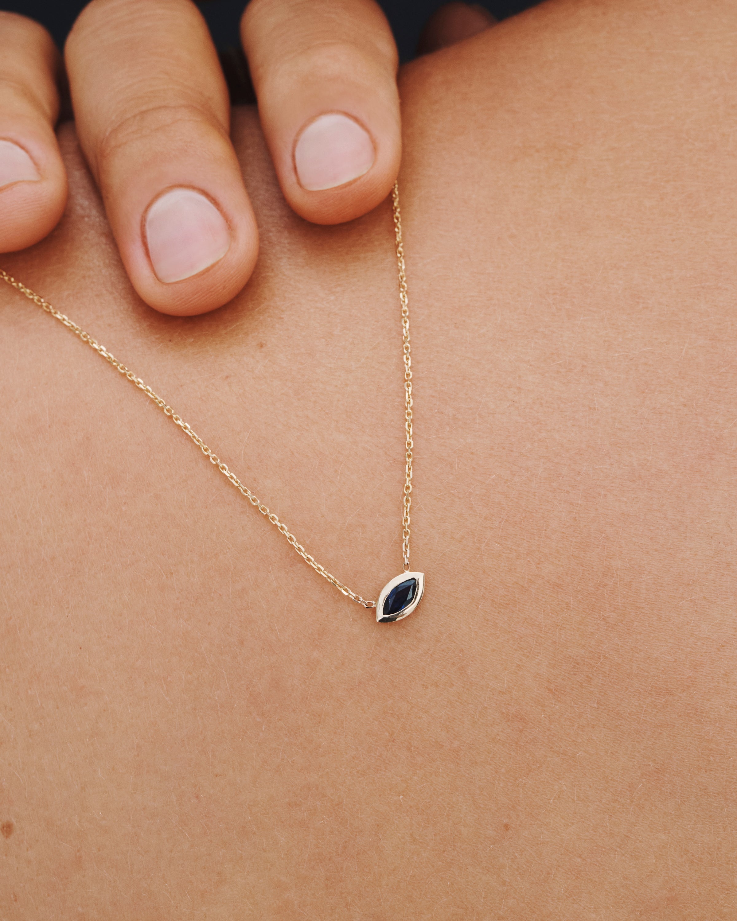 Marquise Necklace Solid Gold