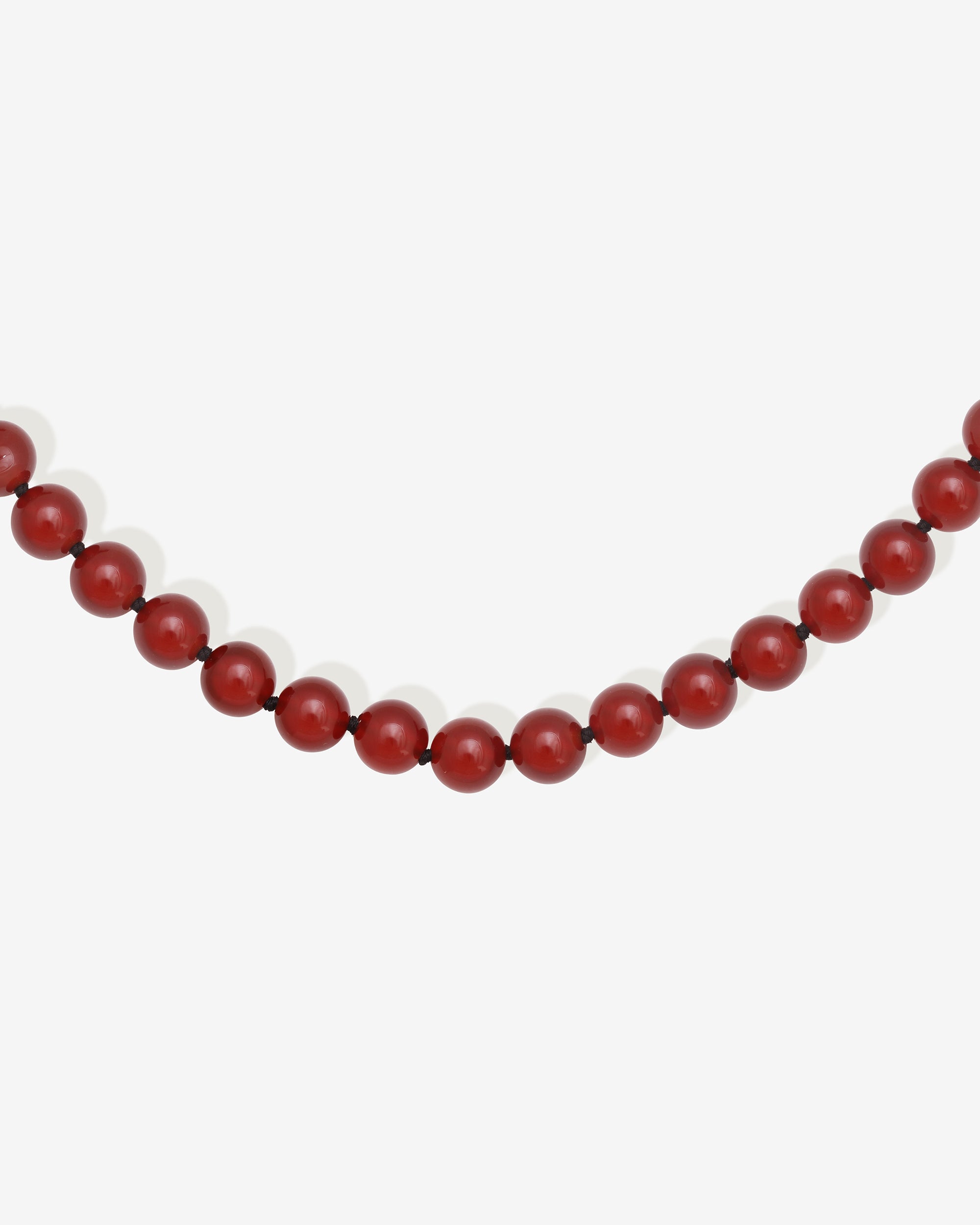 Aris Carnelian Beaded Necklace Solid Gold