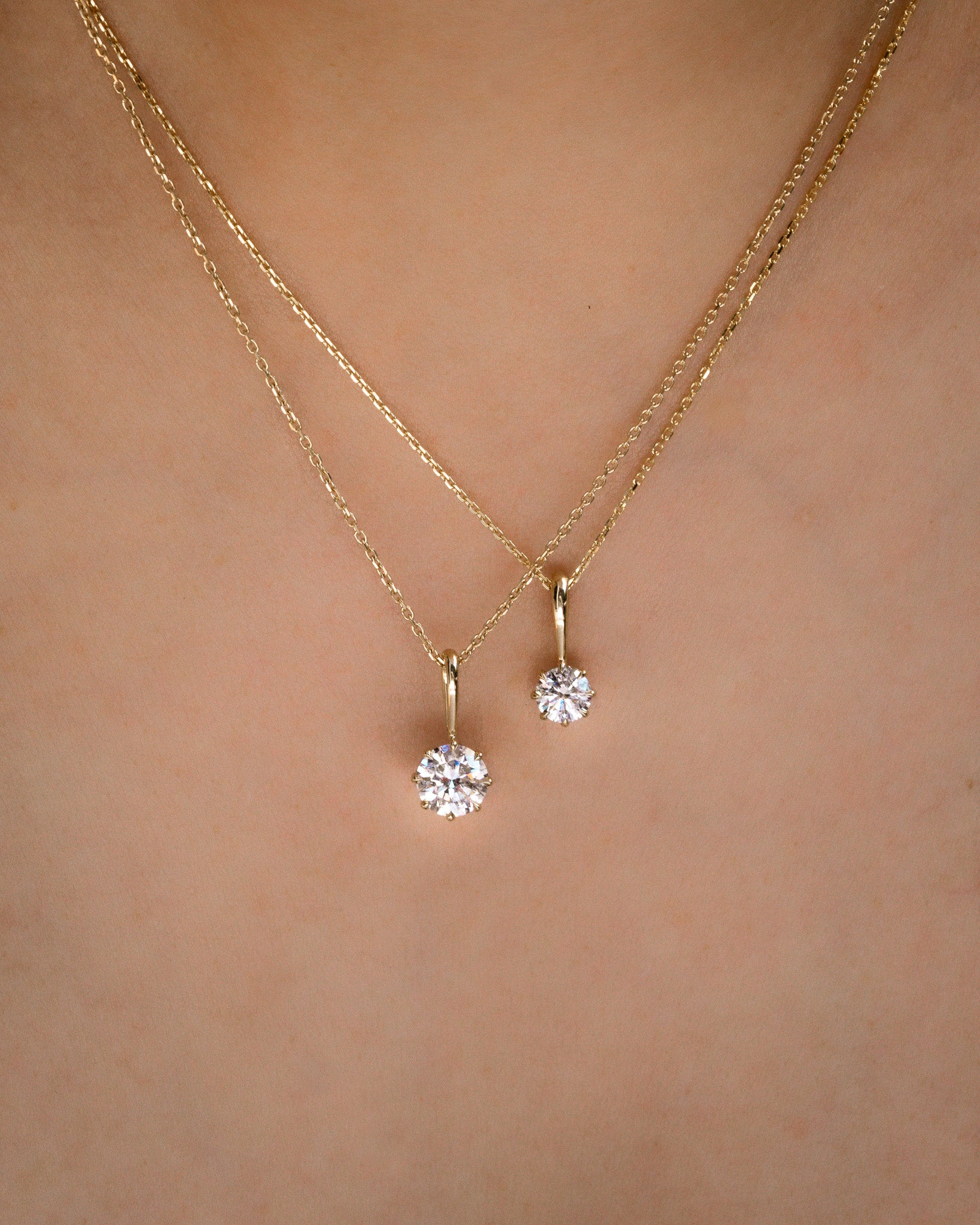 Astra Round Pendant 0.5ct Diamond Solid Gold