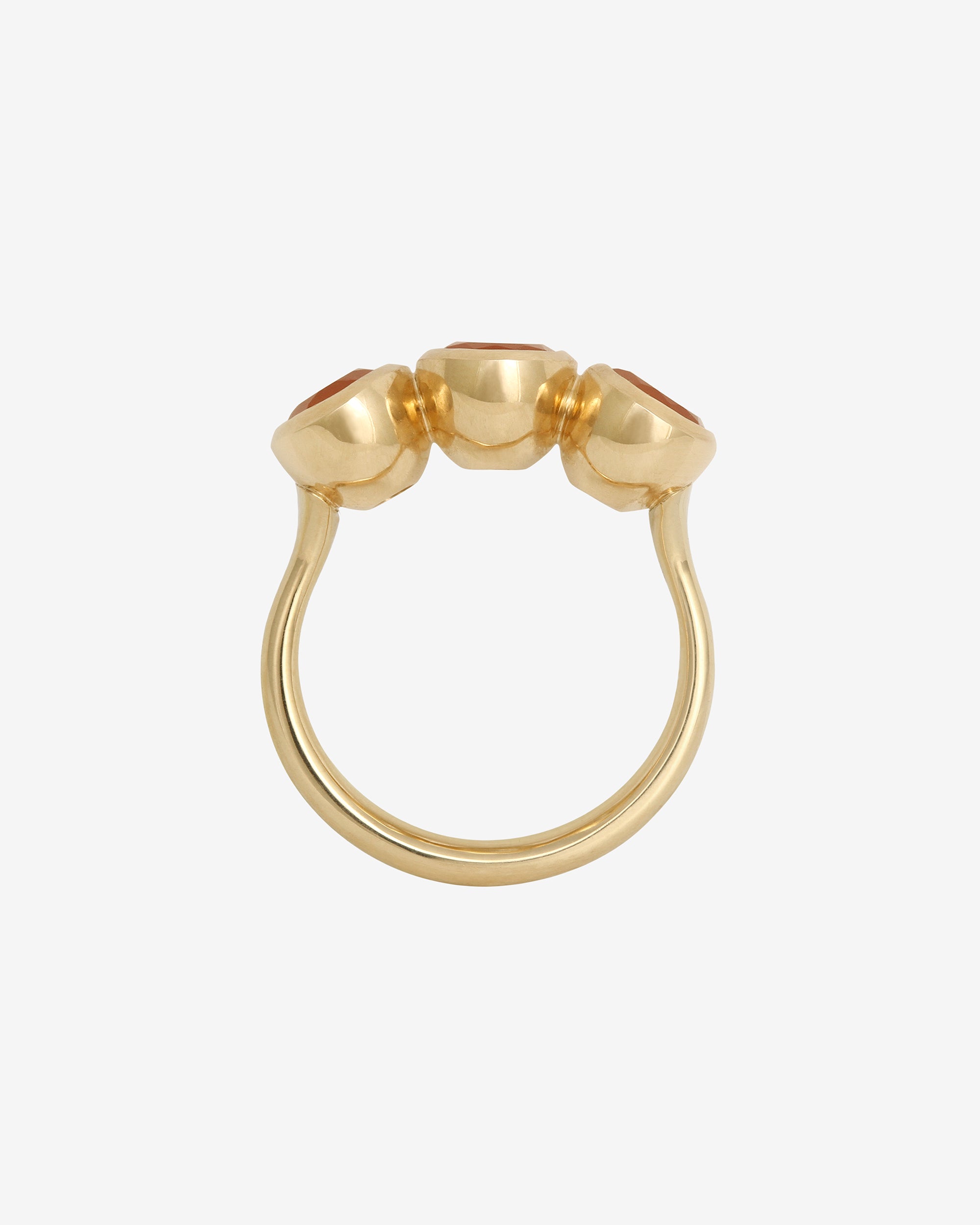 Beloved Trilogy Ring Fire Opal Solid Gold