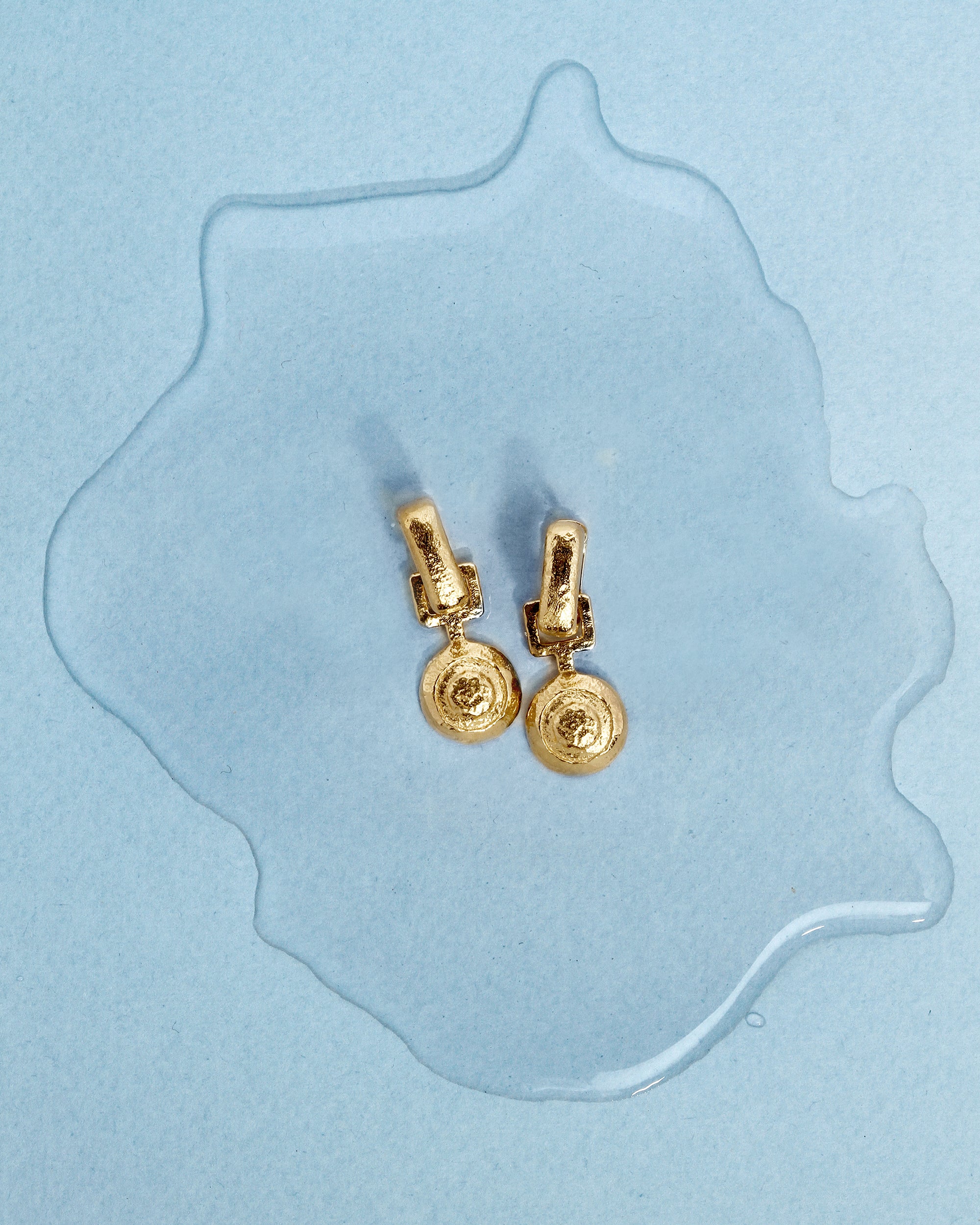 Alida Square Hoops Gold Vermeil