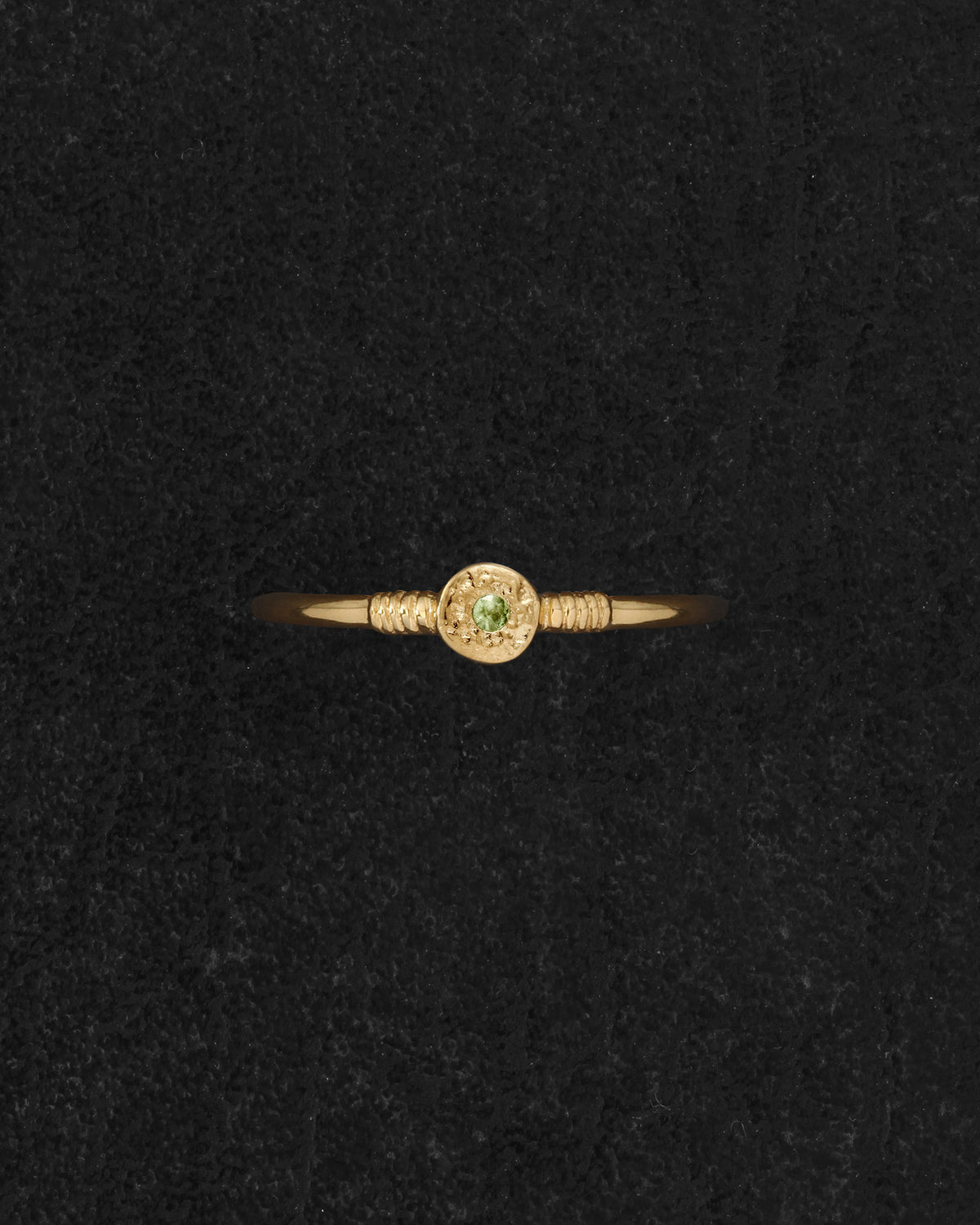 Bia Ring Gold Vermeil on dark leather