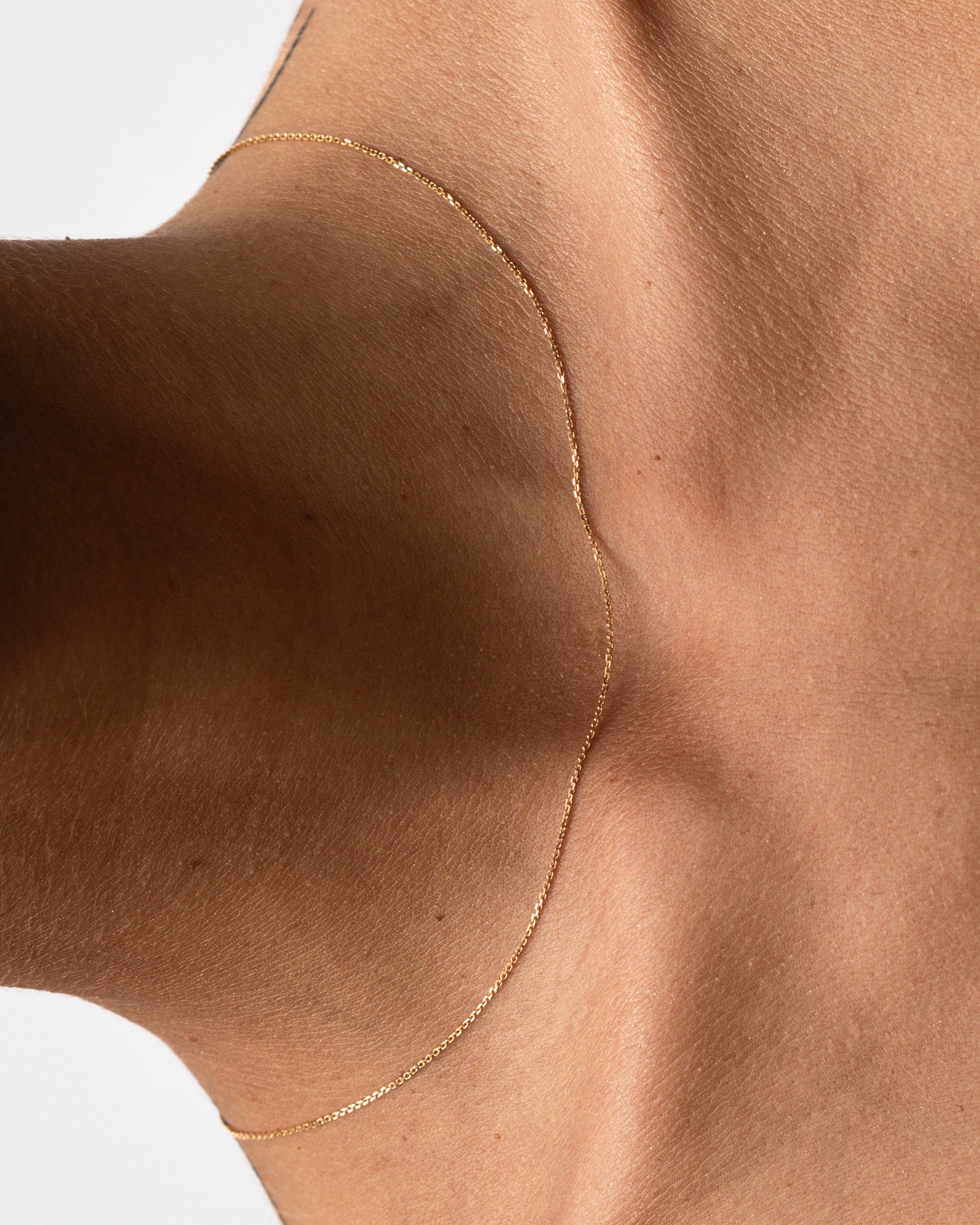 Cable Chain 0.9mm Solid Gold