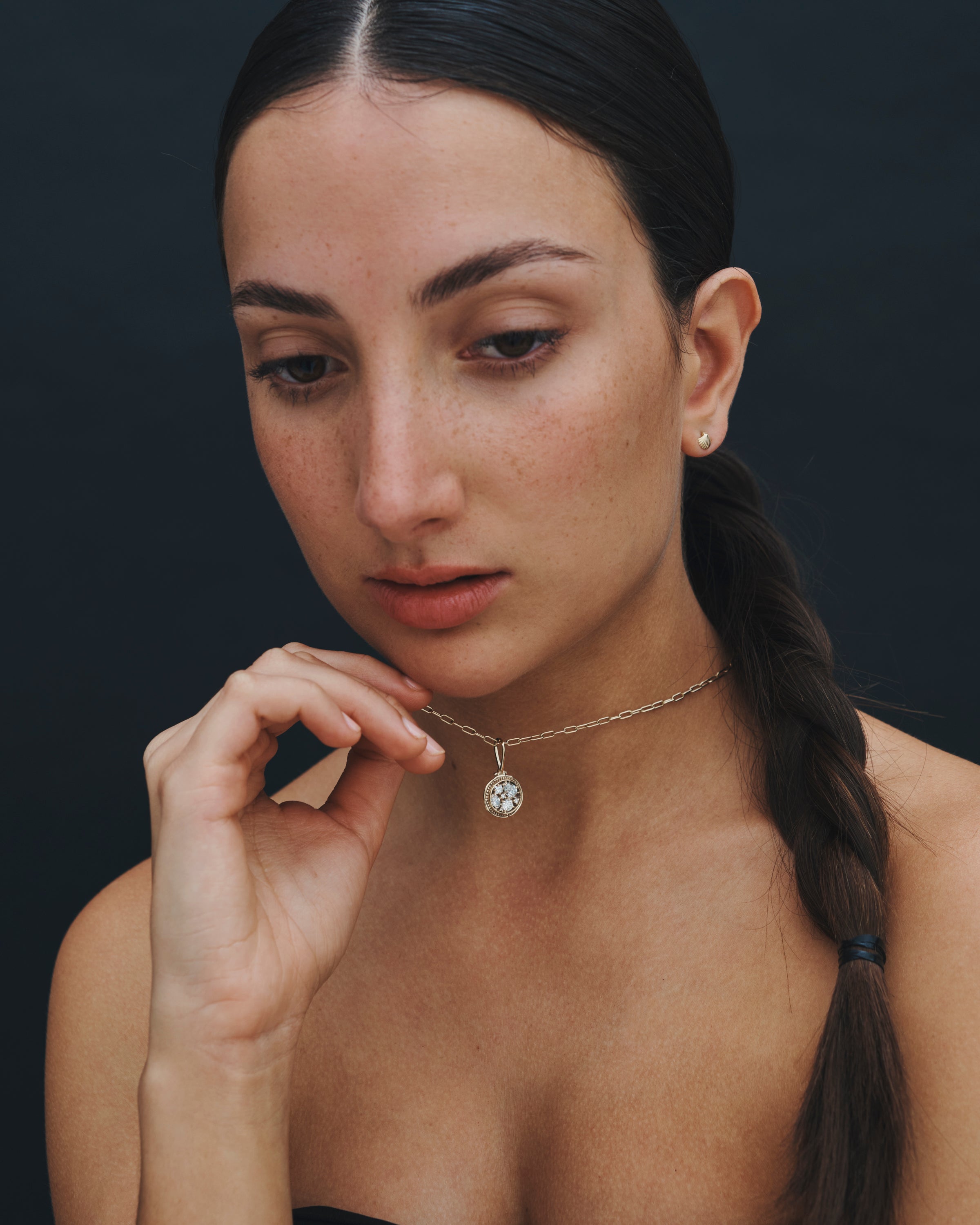 Asteria Pendant Diamond Solid Gold