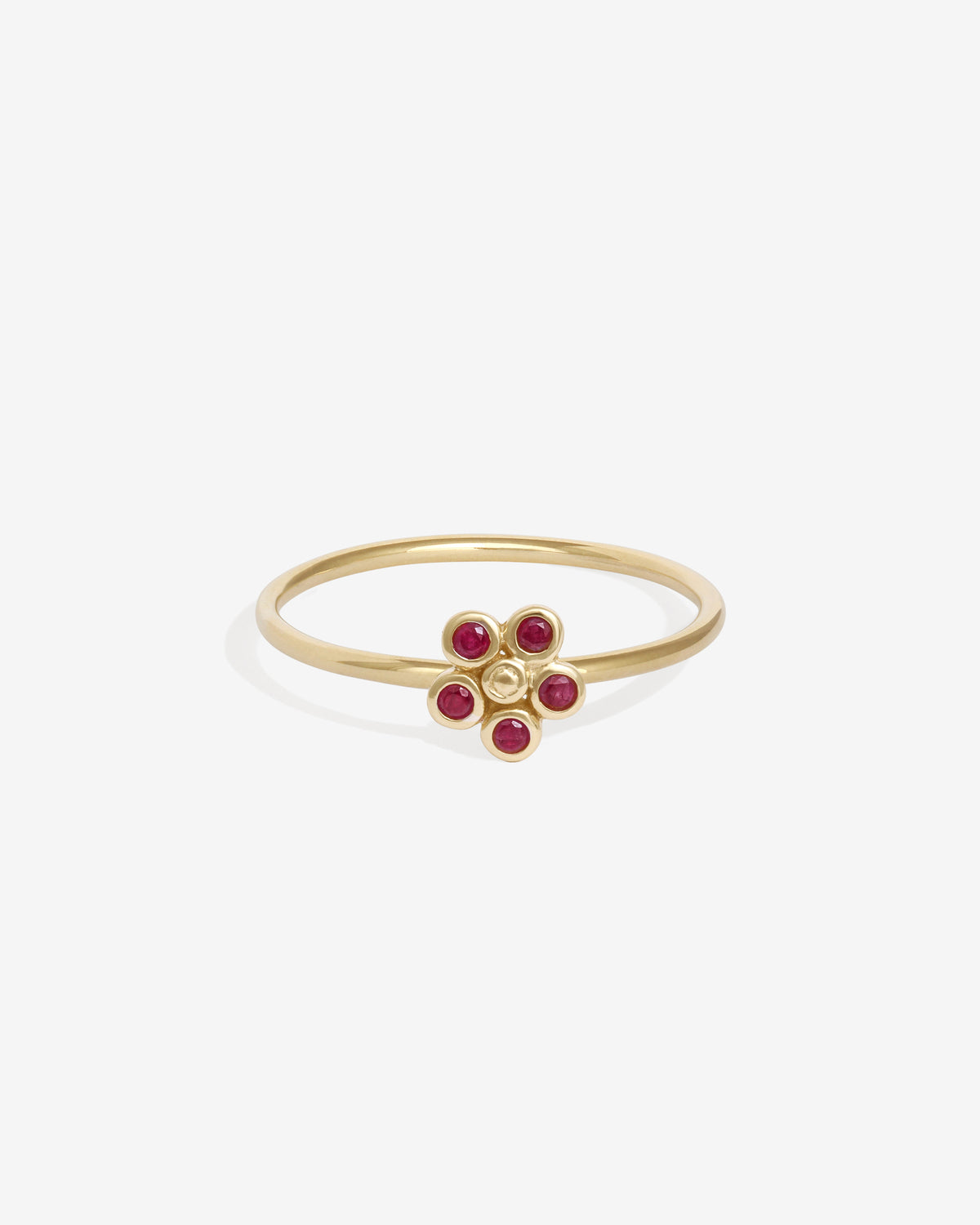 Daisy Ruby Ring Solid Gold