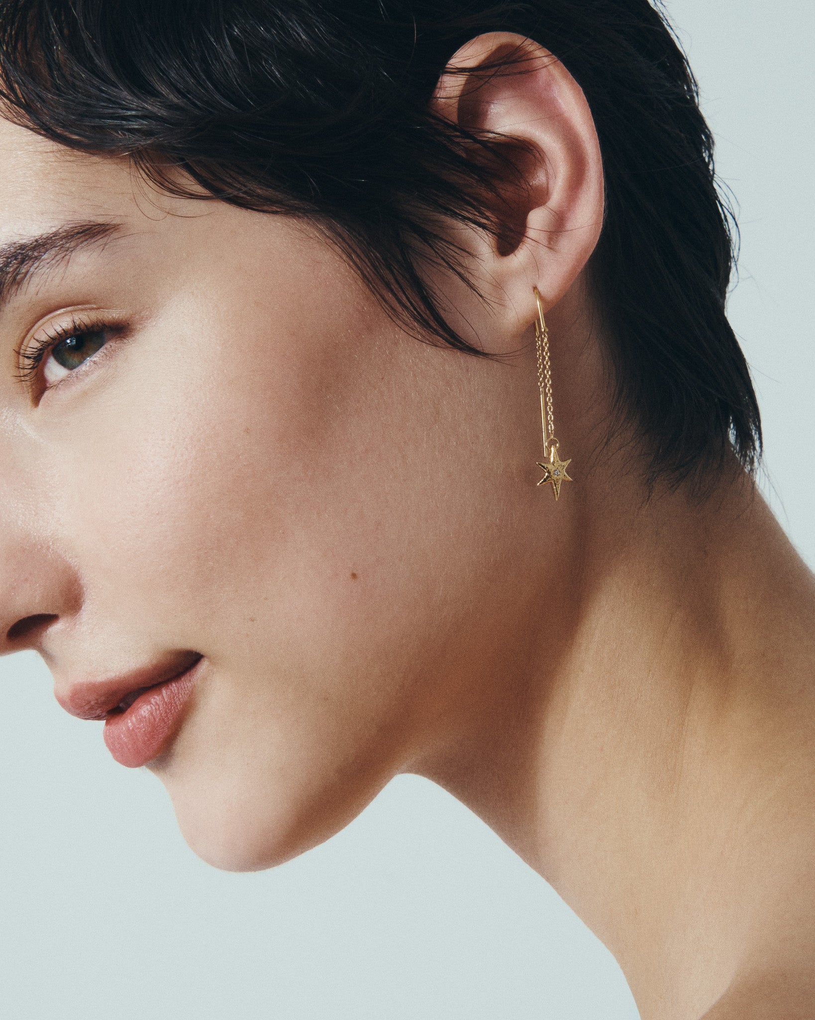 Electra Earrings Gold Vermeil, worn