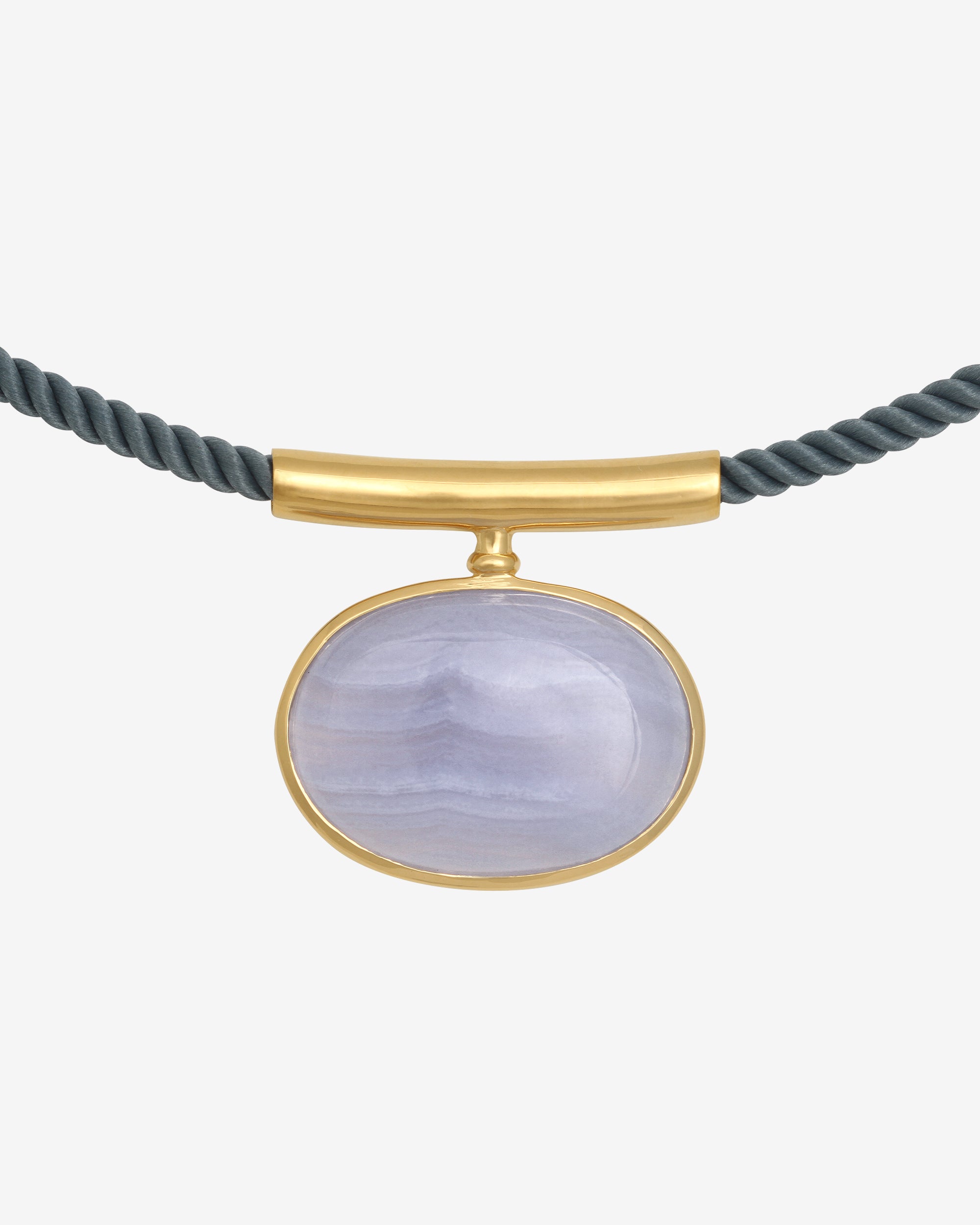 Ether Necklace Gold Vermeil set with agate