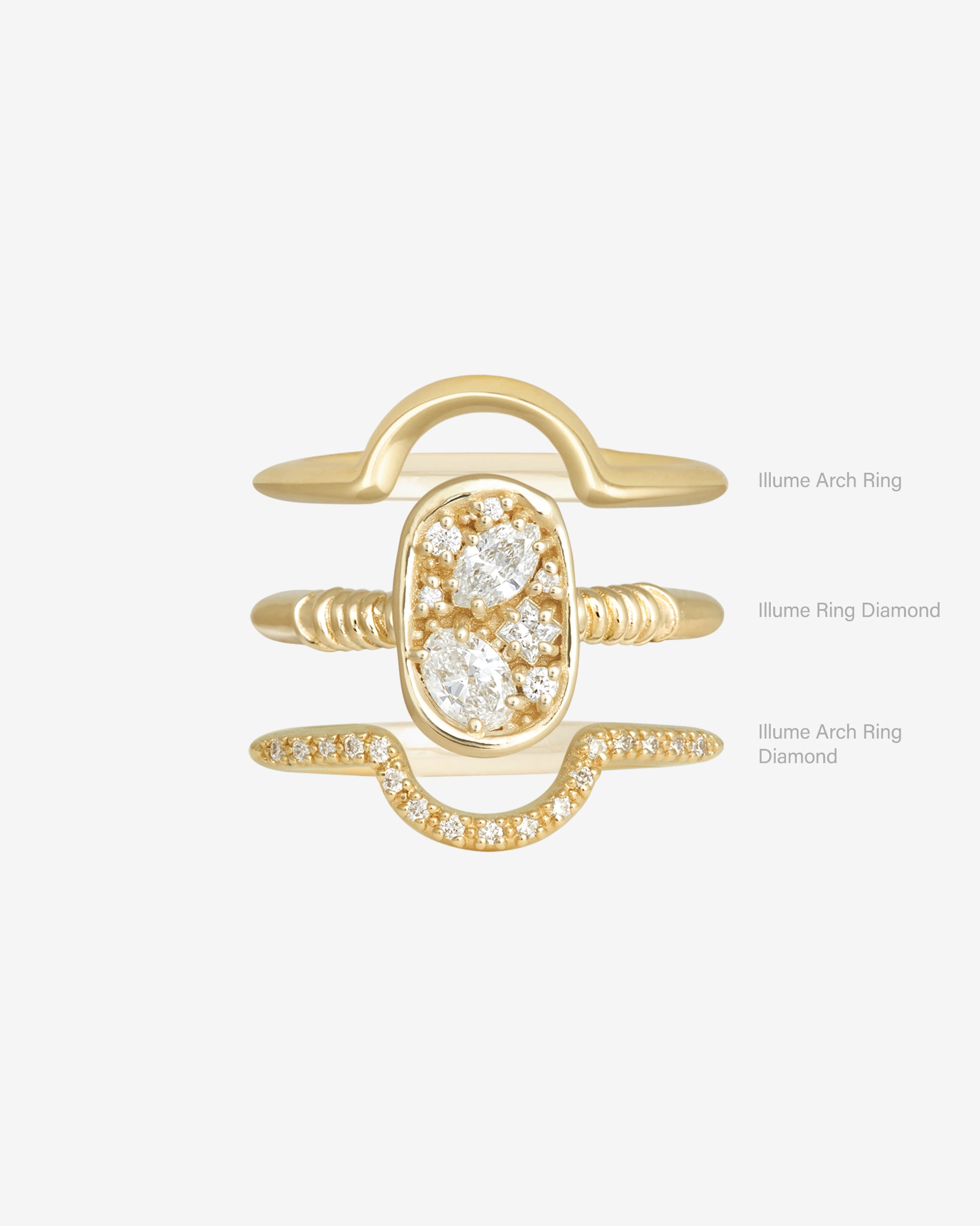 Illume Arch Ring Diamond Solid Gold