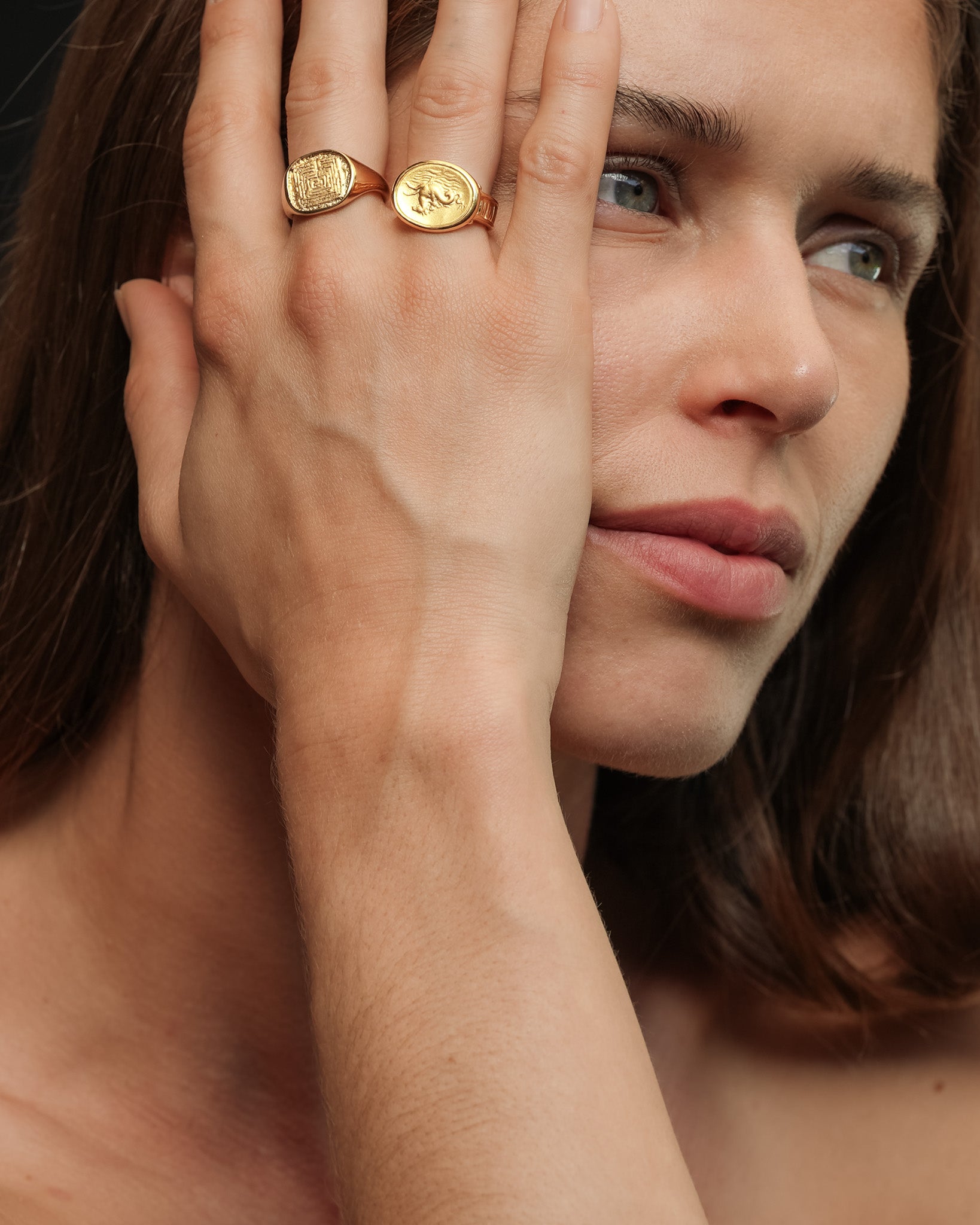 Labyrinth Ring Gold Vermeil