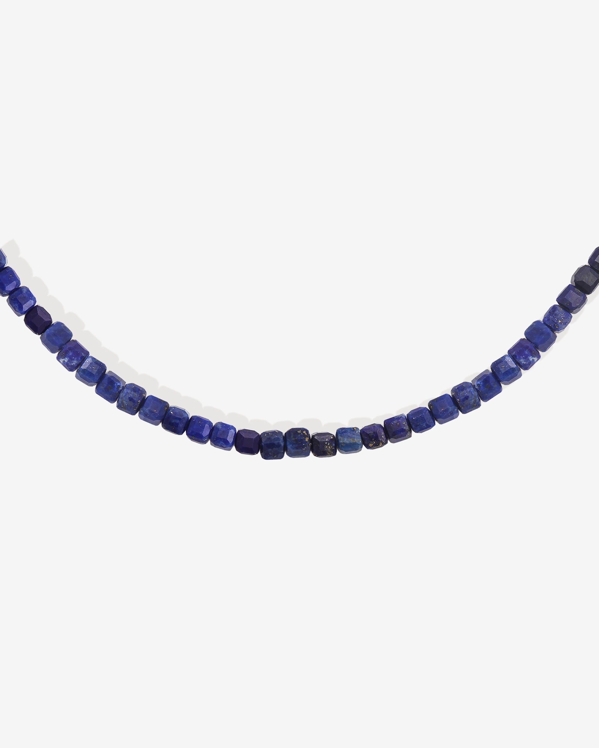 Lucien Lapis Bead Necklace Solid Gold