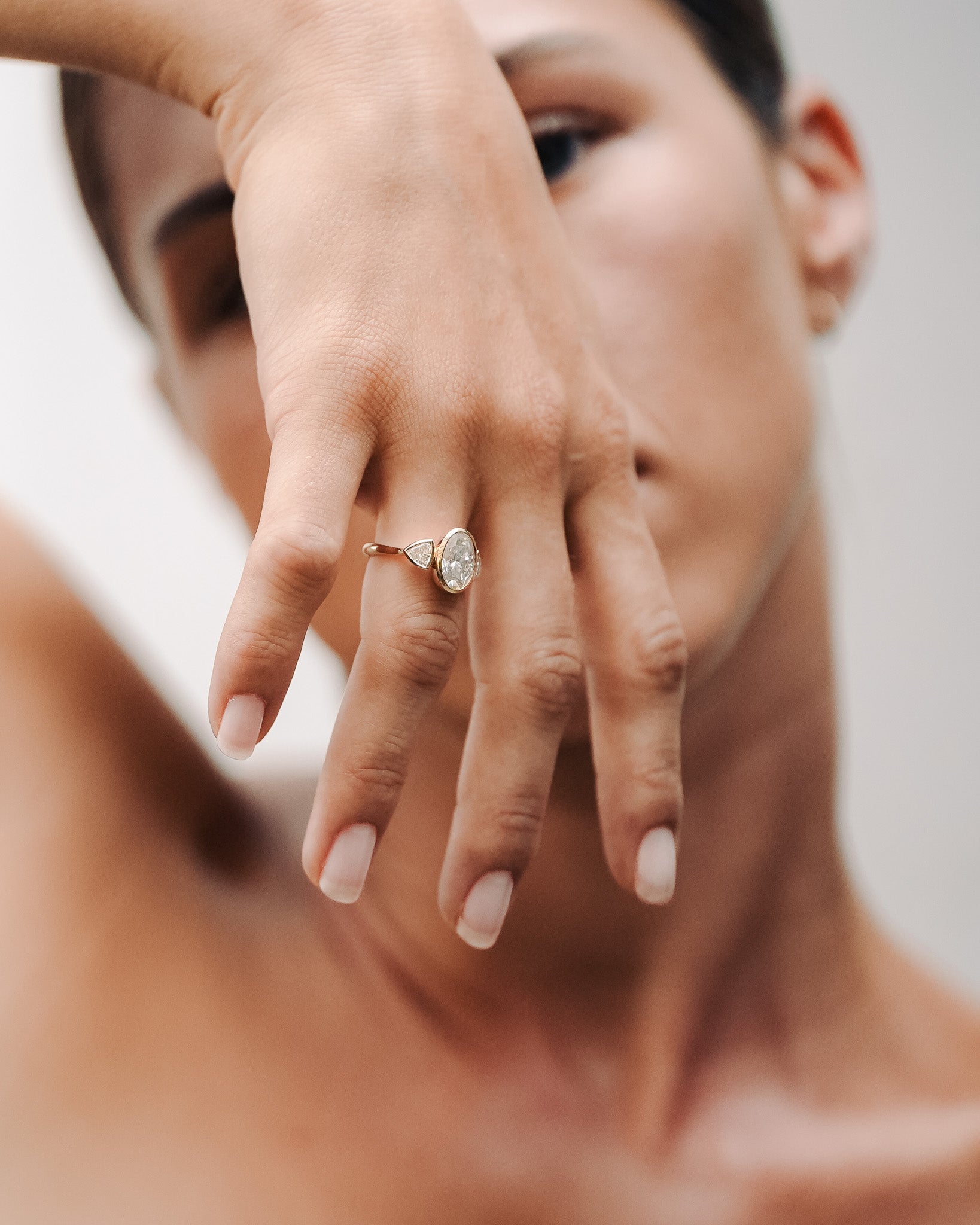 Lumen Trilogy Ring Diamond Solid Gold