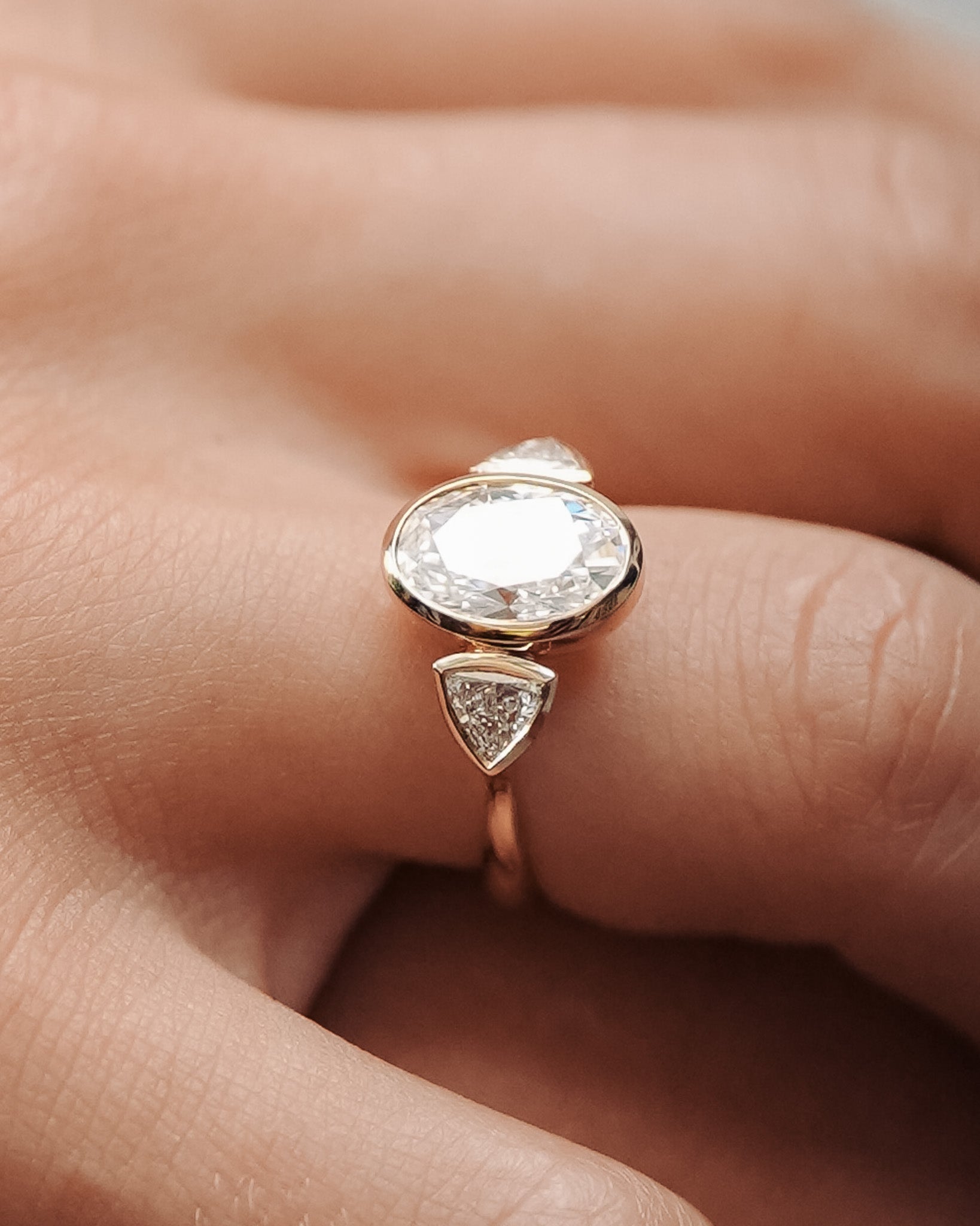 Lumen Trilogy Ring Diamond Solid Gold