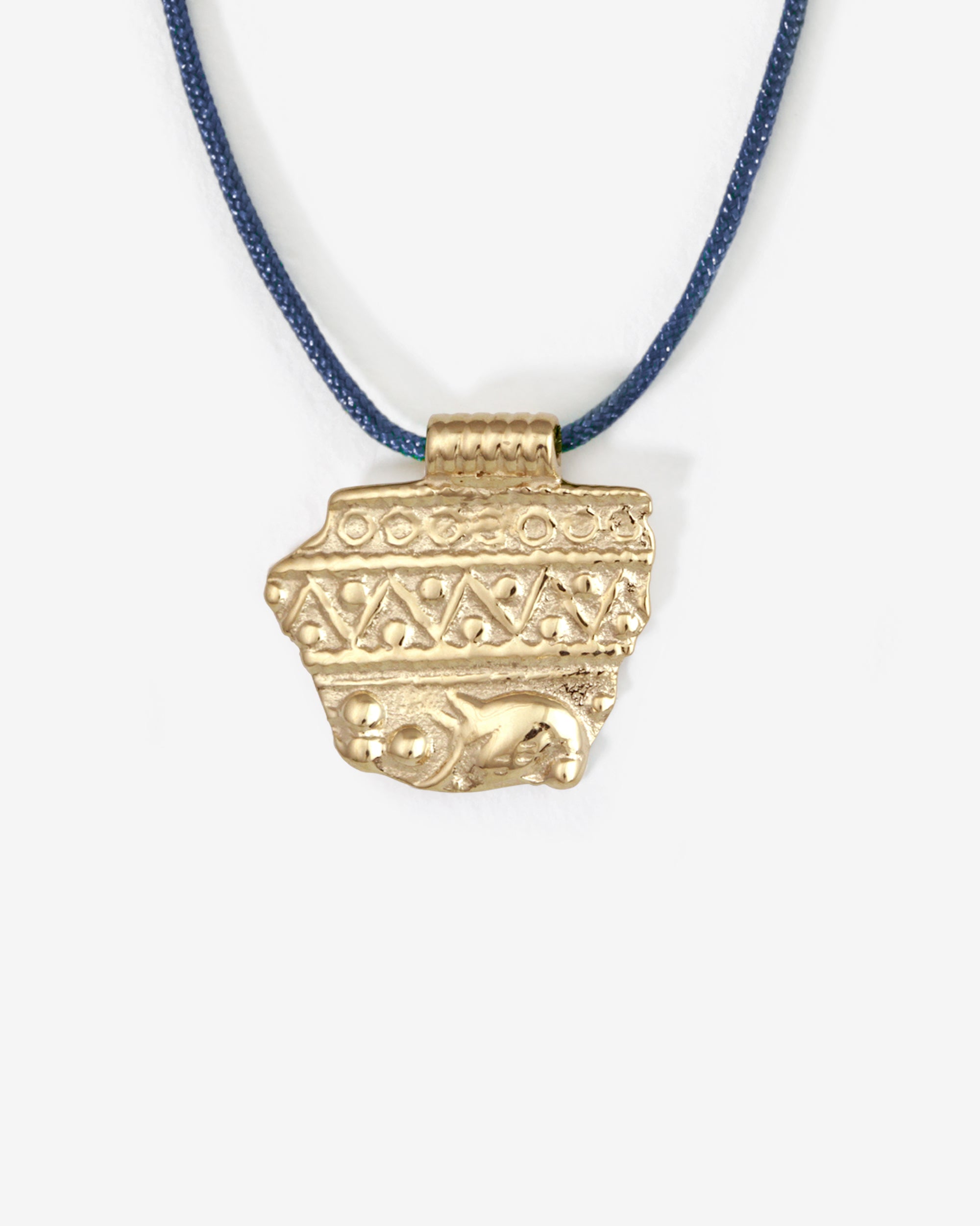 Relic VII Necklace Blue Solid Gold