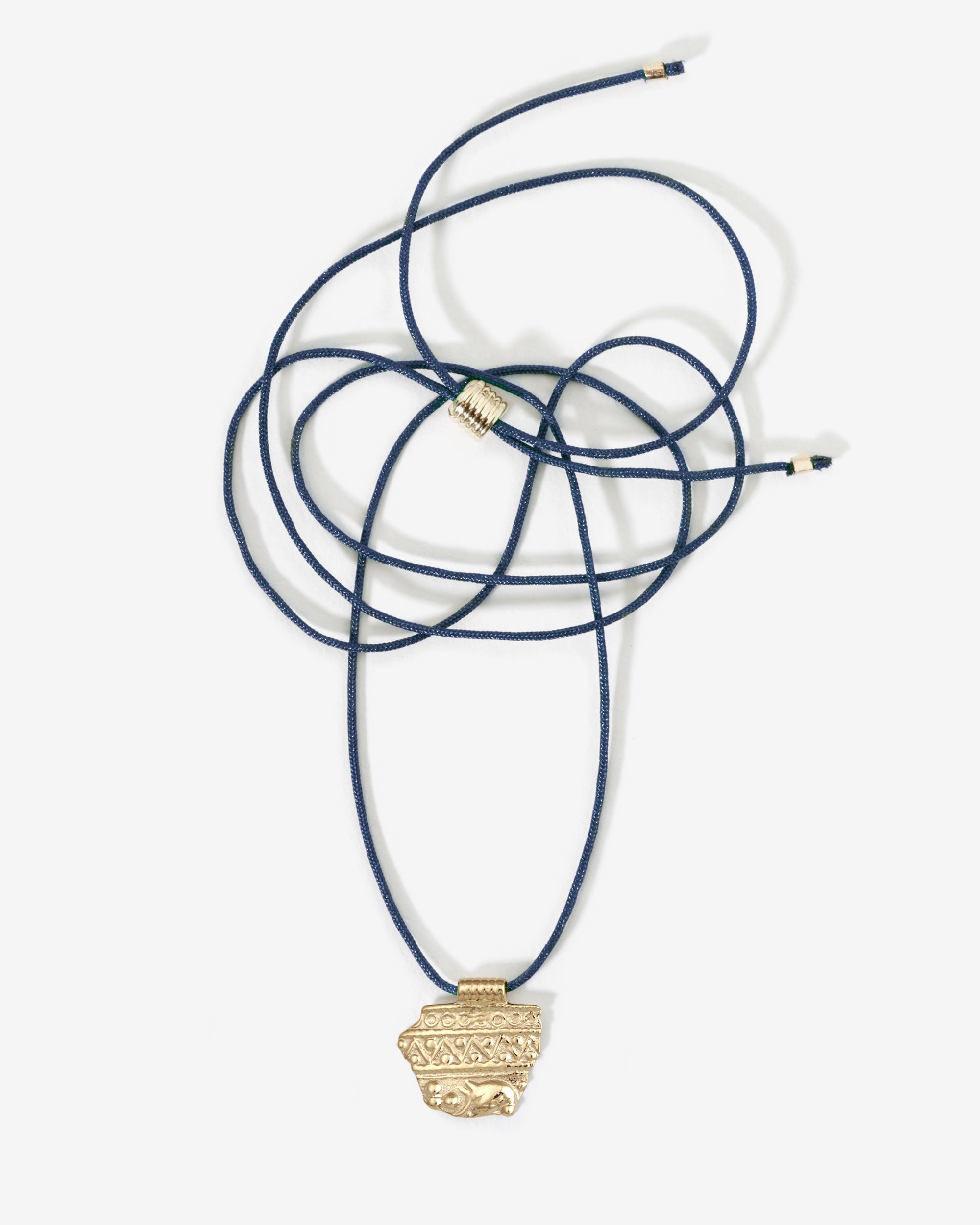 Relic VII Necklace Blue Solid Gold