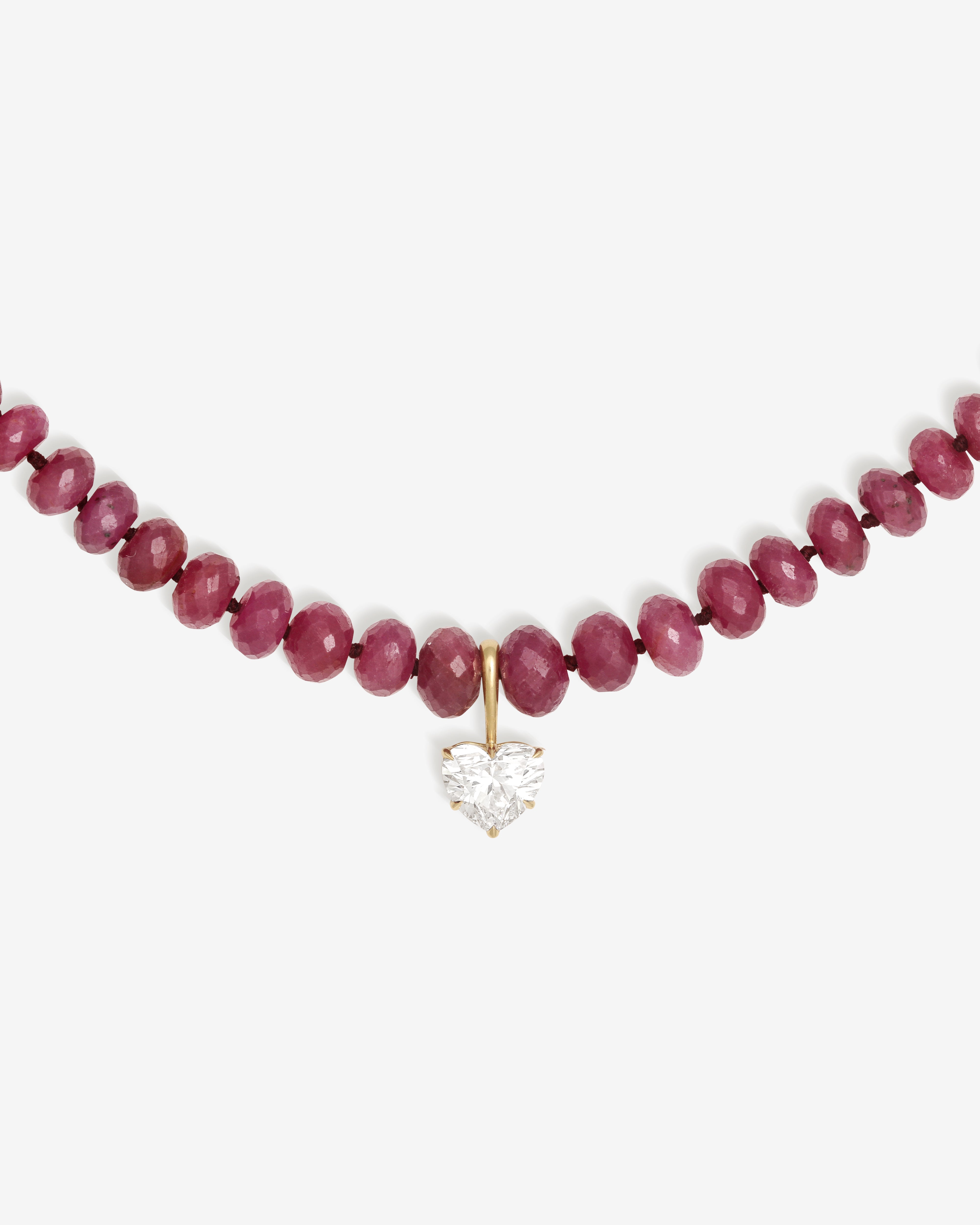 Ruby Diamond Necklace Solid Gold