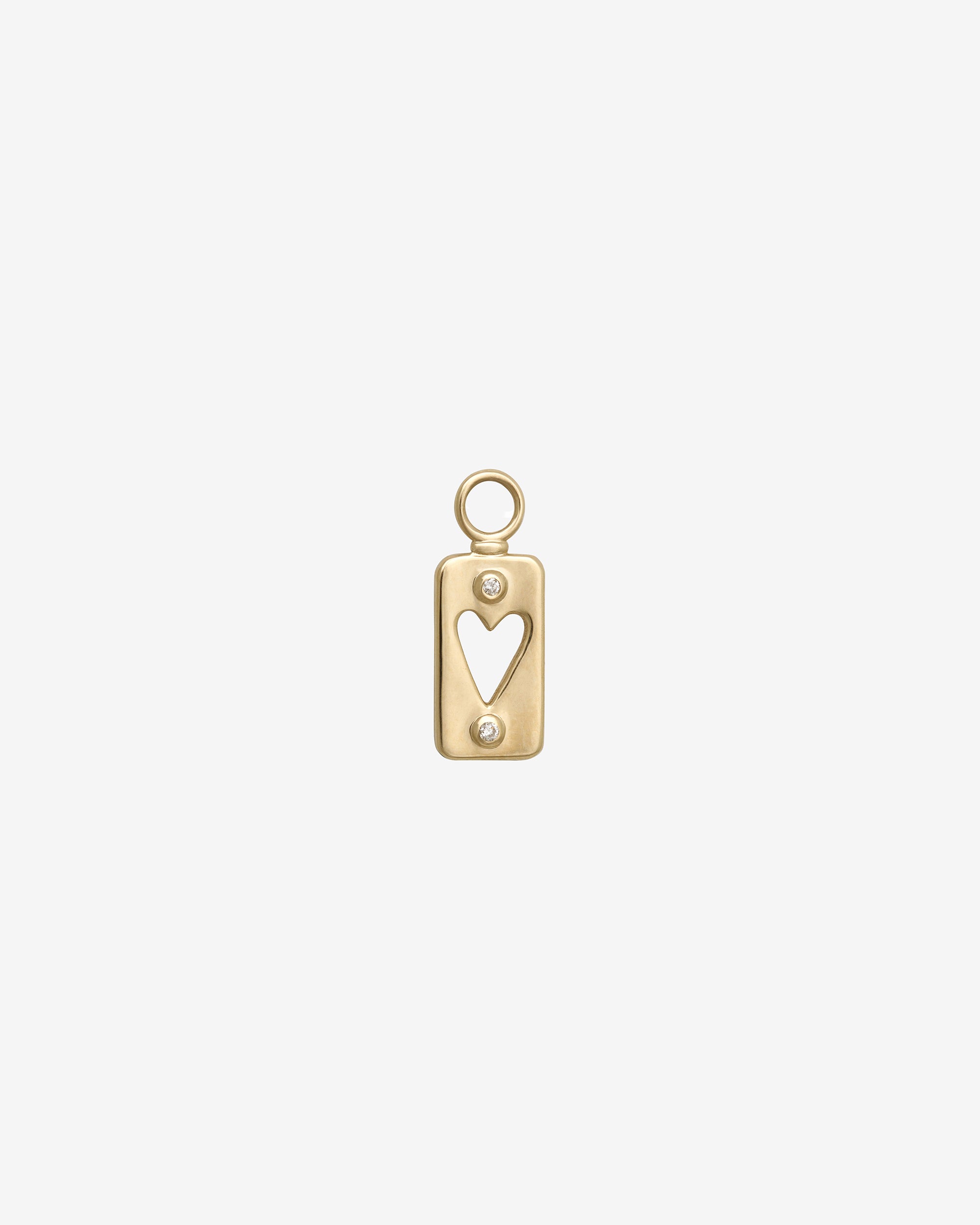 Tarot Ear Charm Heart Solid Gold