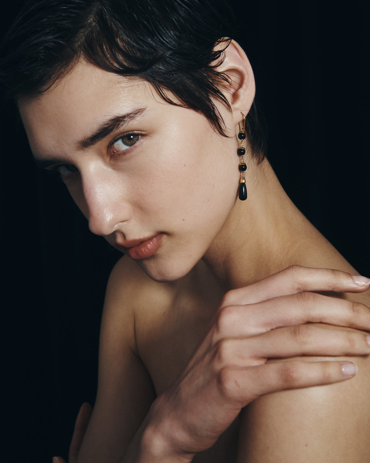 Sita Earrings Gold Vermeil, worn