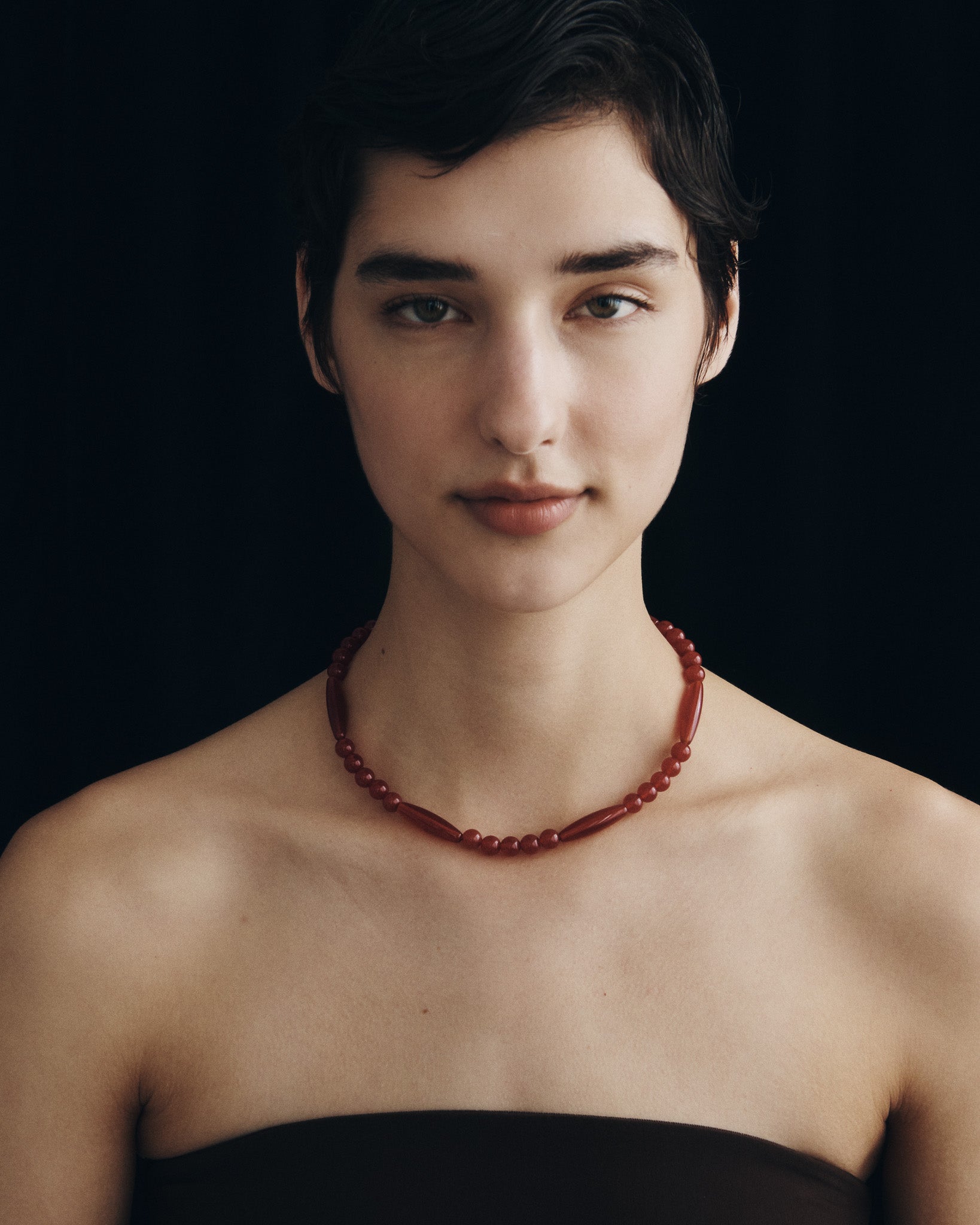 Solara Necklace Gold Vermeil, worn