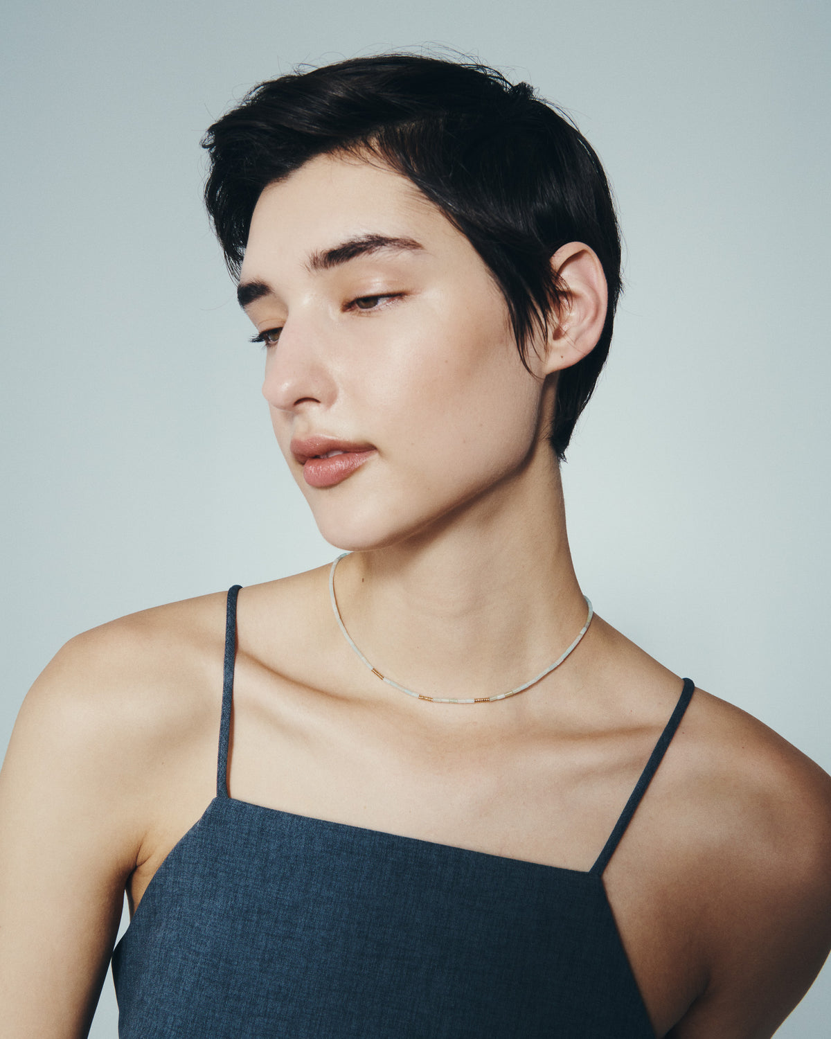 Mare Necklace Gold Vermeil, worn