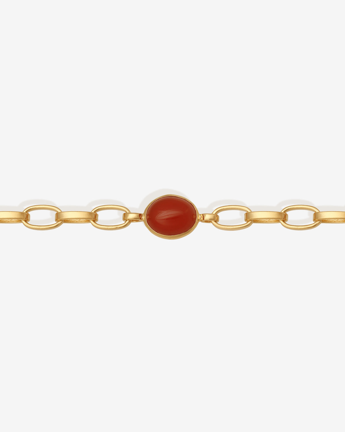 Uto Chain Bracelet Gold Vermeil set with carnelian