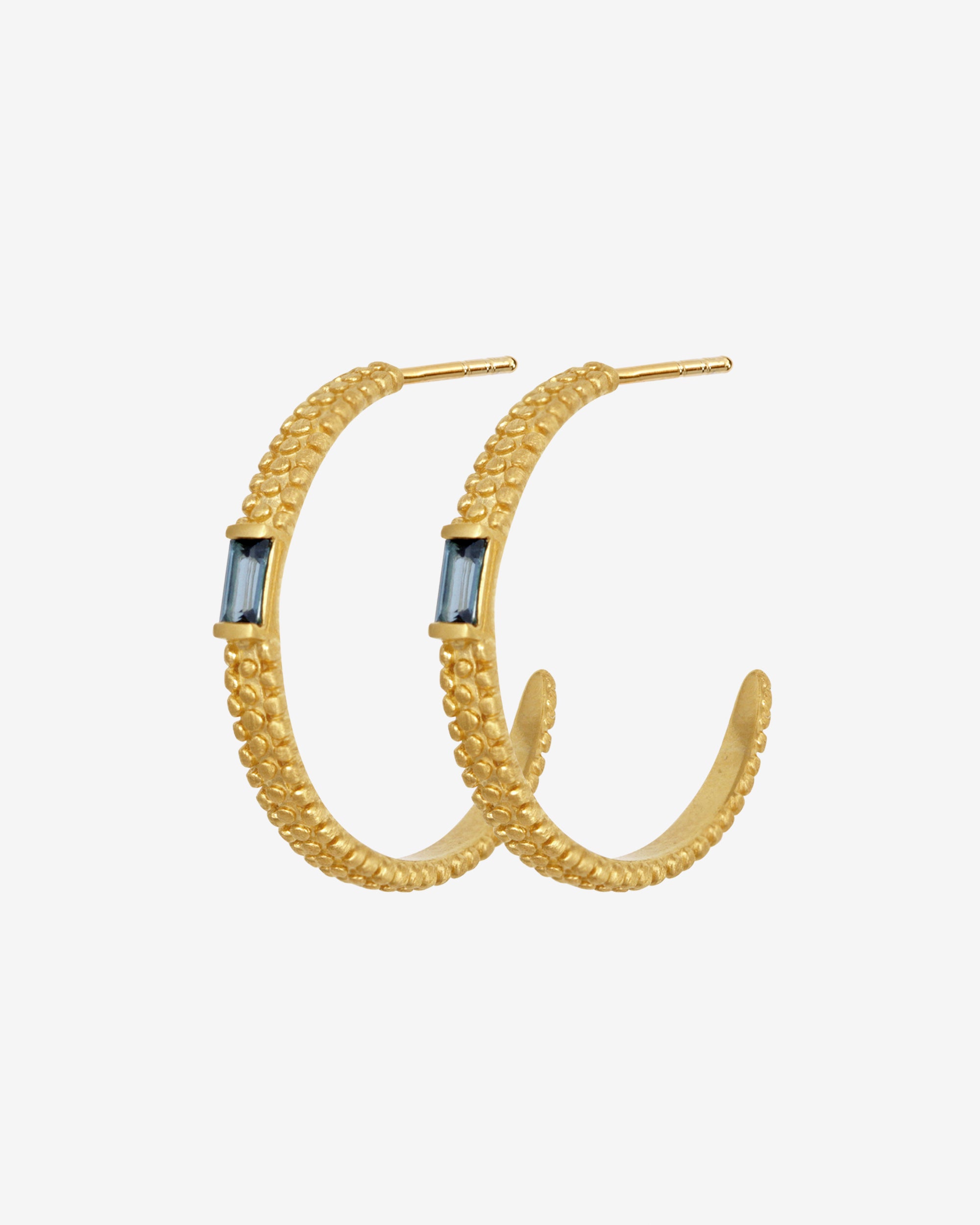 Vashti Hoop Earrings Topaz Gold Vermeil