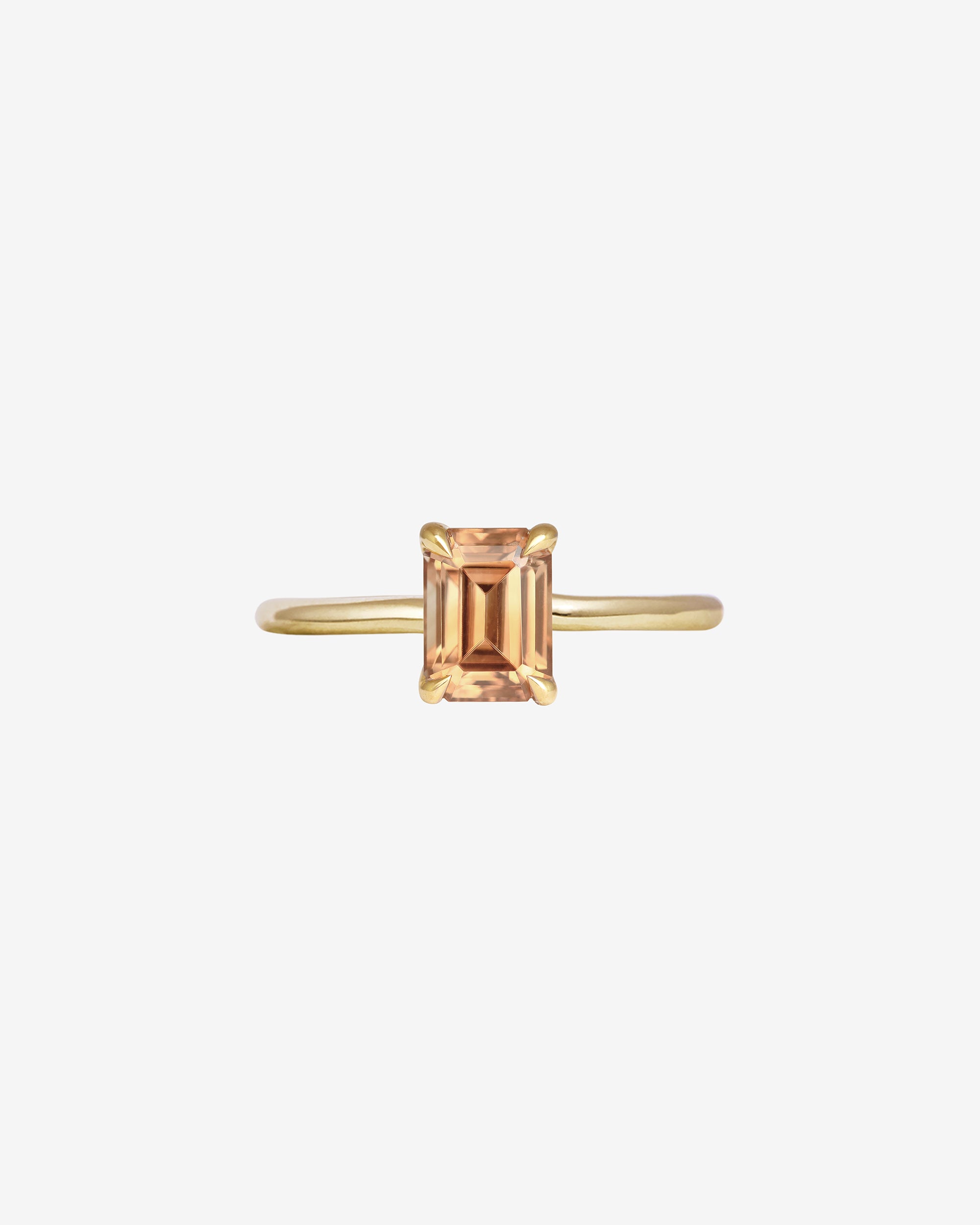 Temple of the Sun Adama Emerald Cut Ring Solitaire 1.42ct Imperial Zircon Solid Gold
