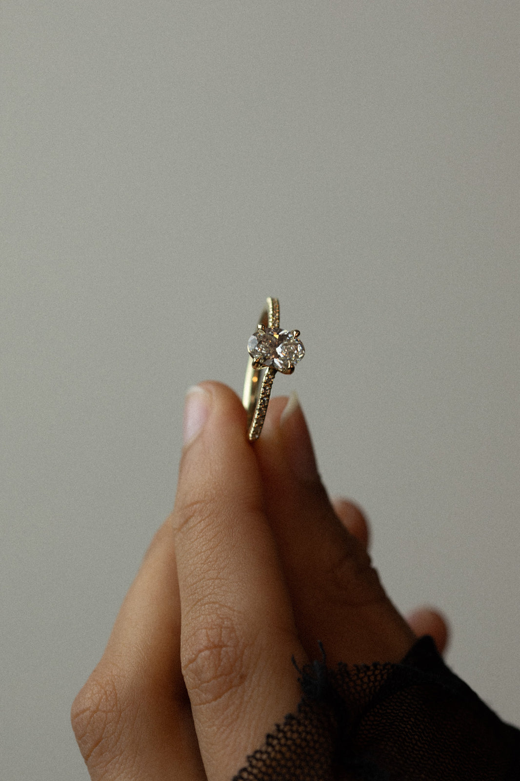 Temple of the Sun Adama Oval Ring Diamond Solid Gold