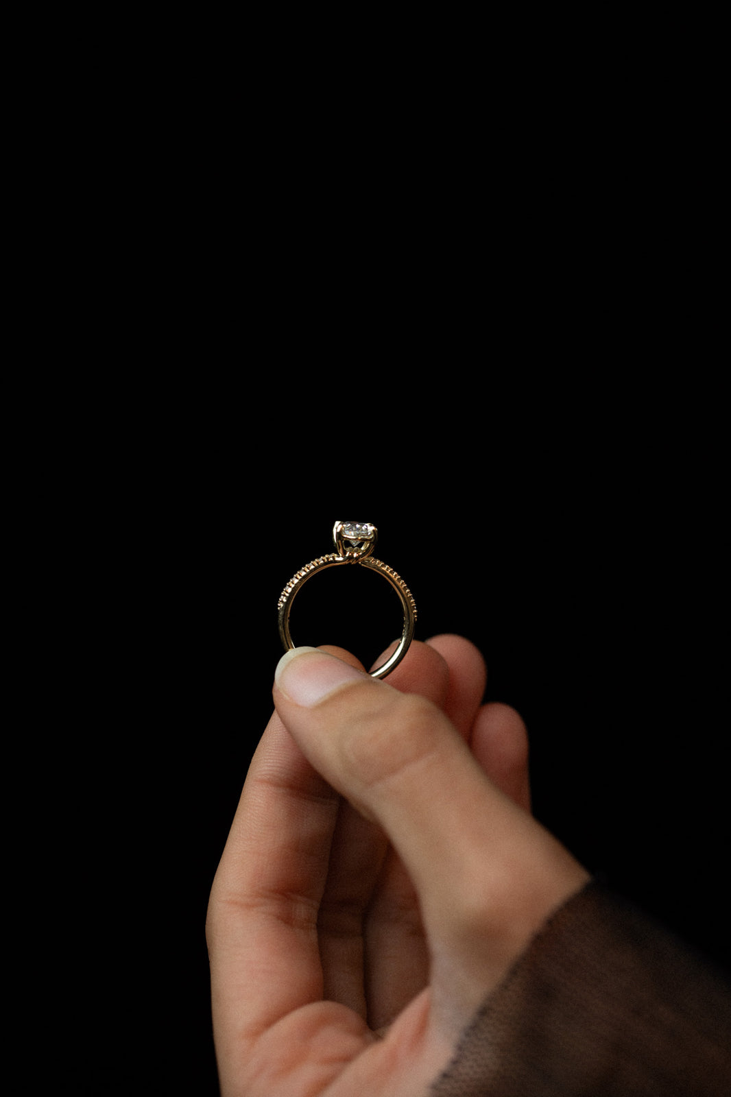 Temple of the Sun Adama Oval Ring Diamond Solid Gold