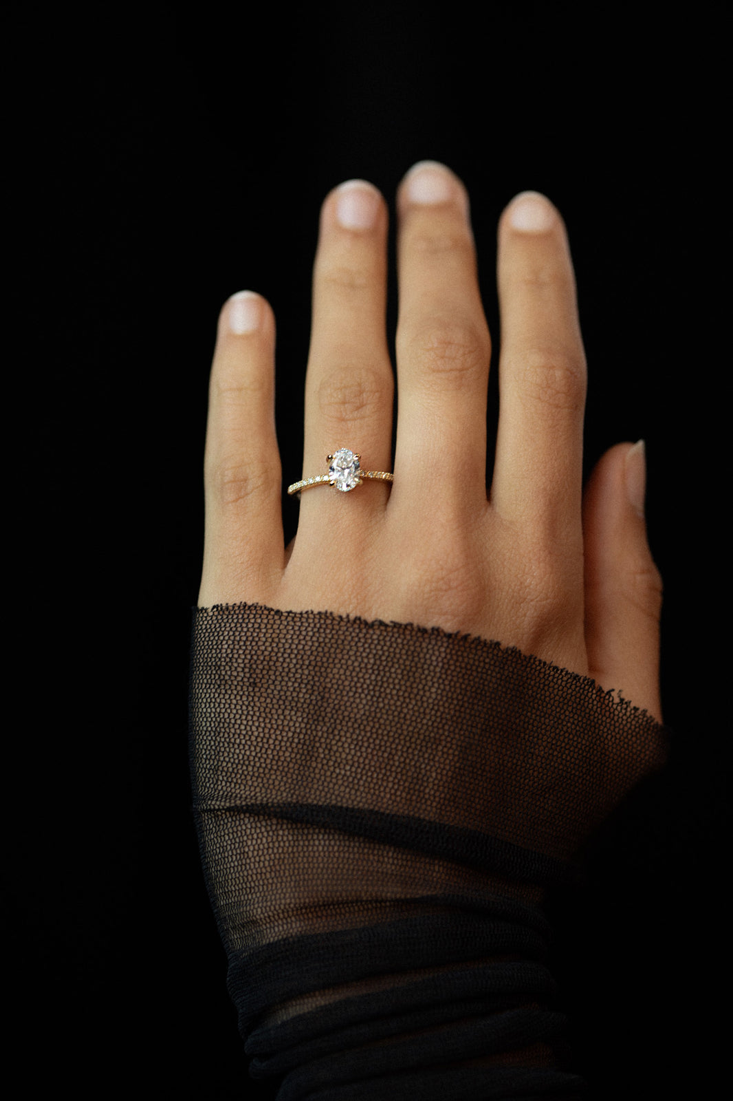 Temple of the Sun Adama Oval Ring Diamond Solid Gold