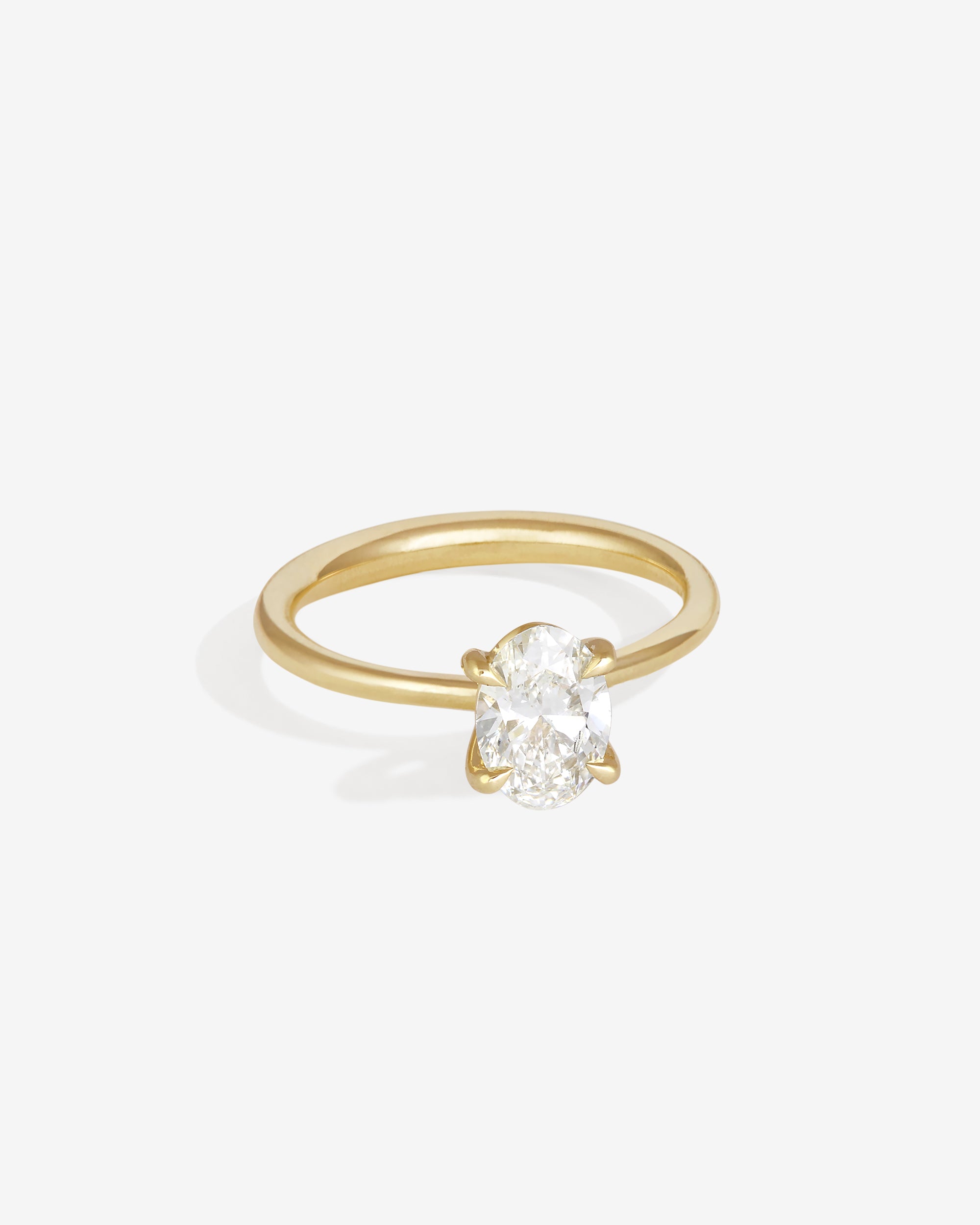 Temple of the Sun Adama Oval Ring Solitaire Diamond Solid Gold