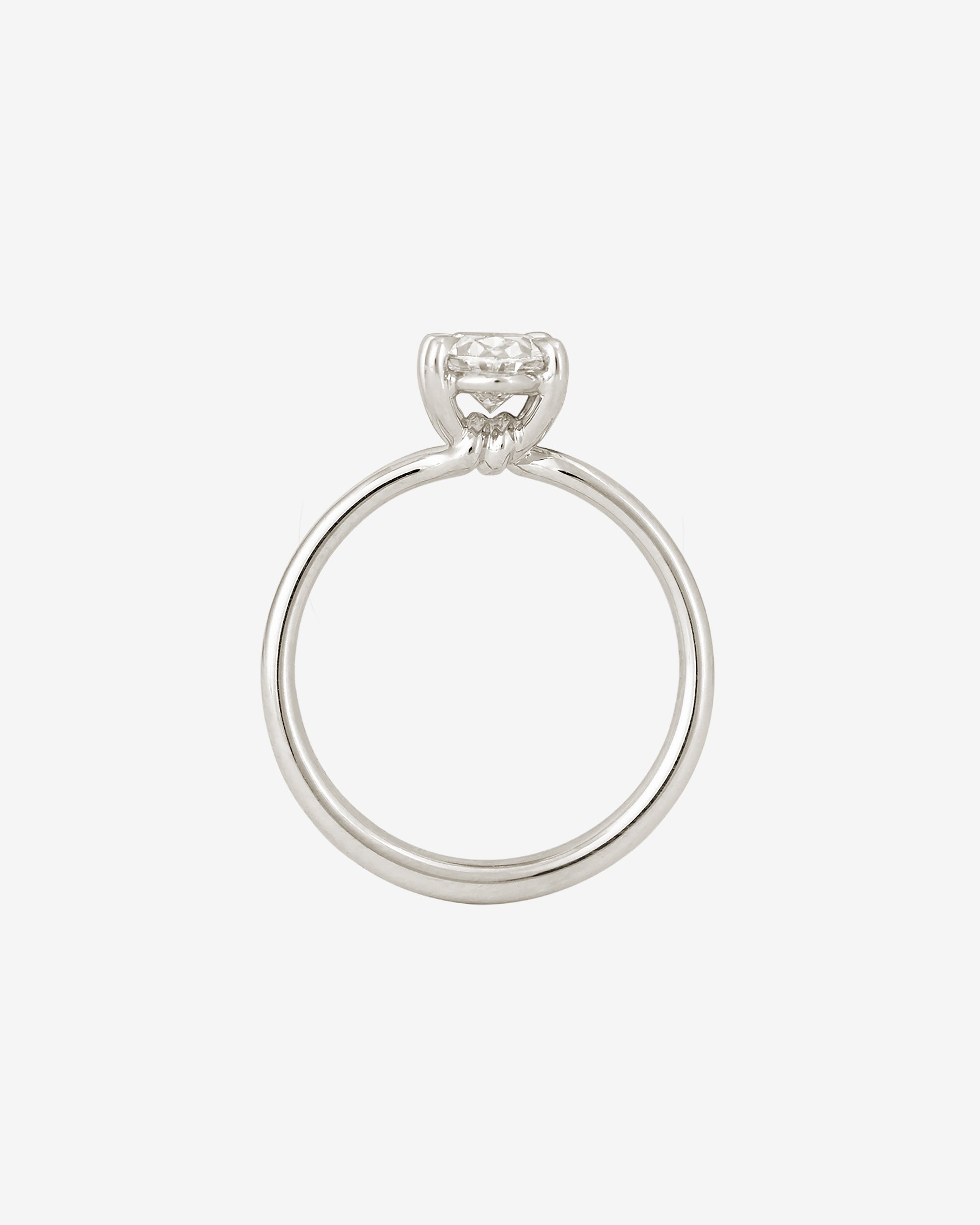 Temple of the Sun Adama Oval Ring Solitaire Diamond White Gold