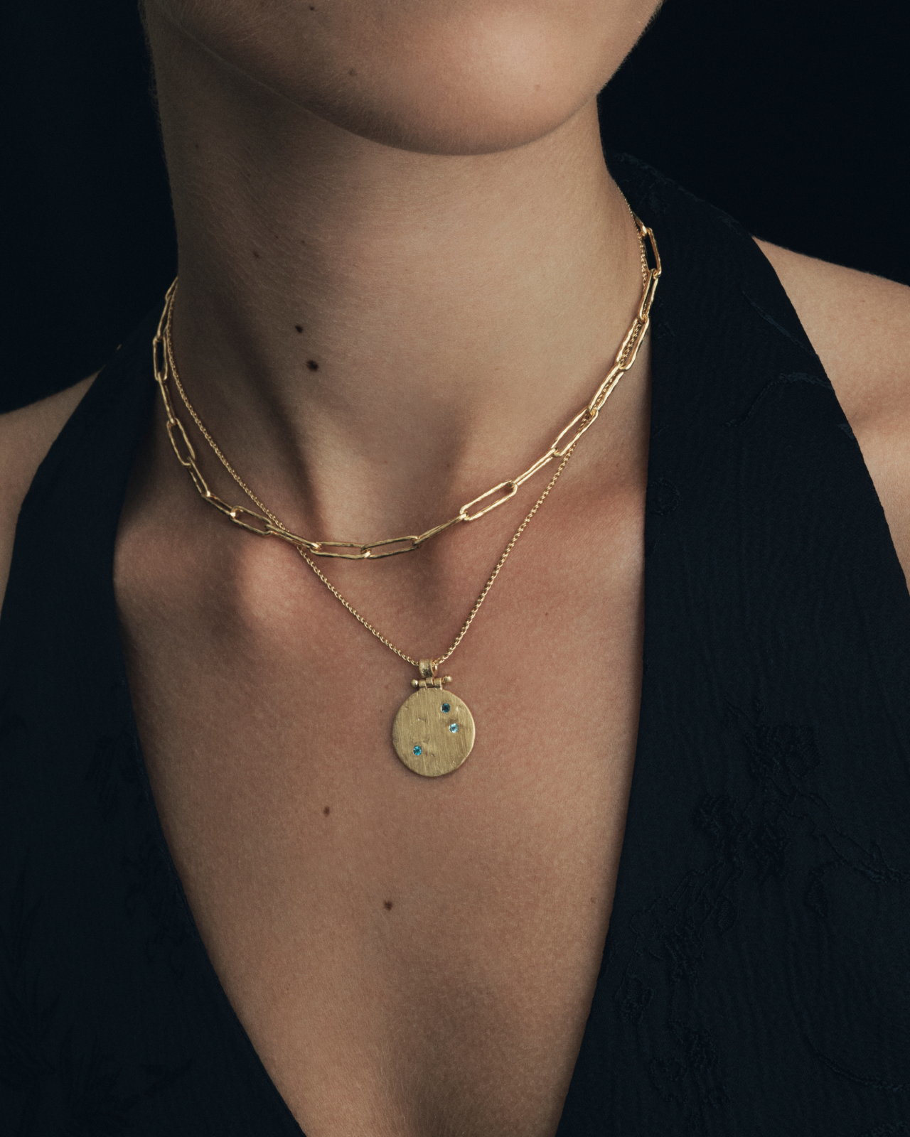 Temple of the Sun Agni Necklace Gold Vermeil