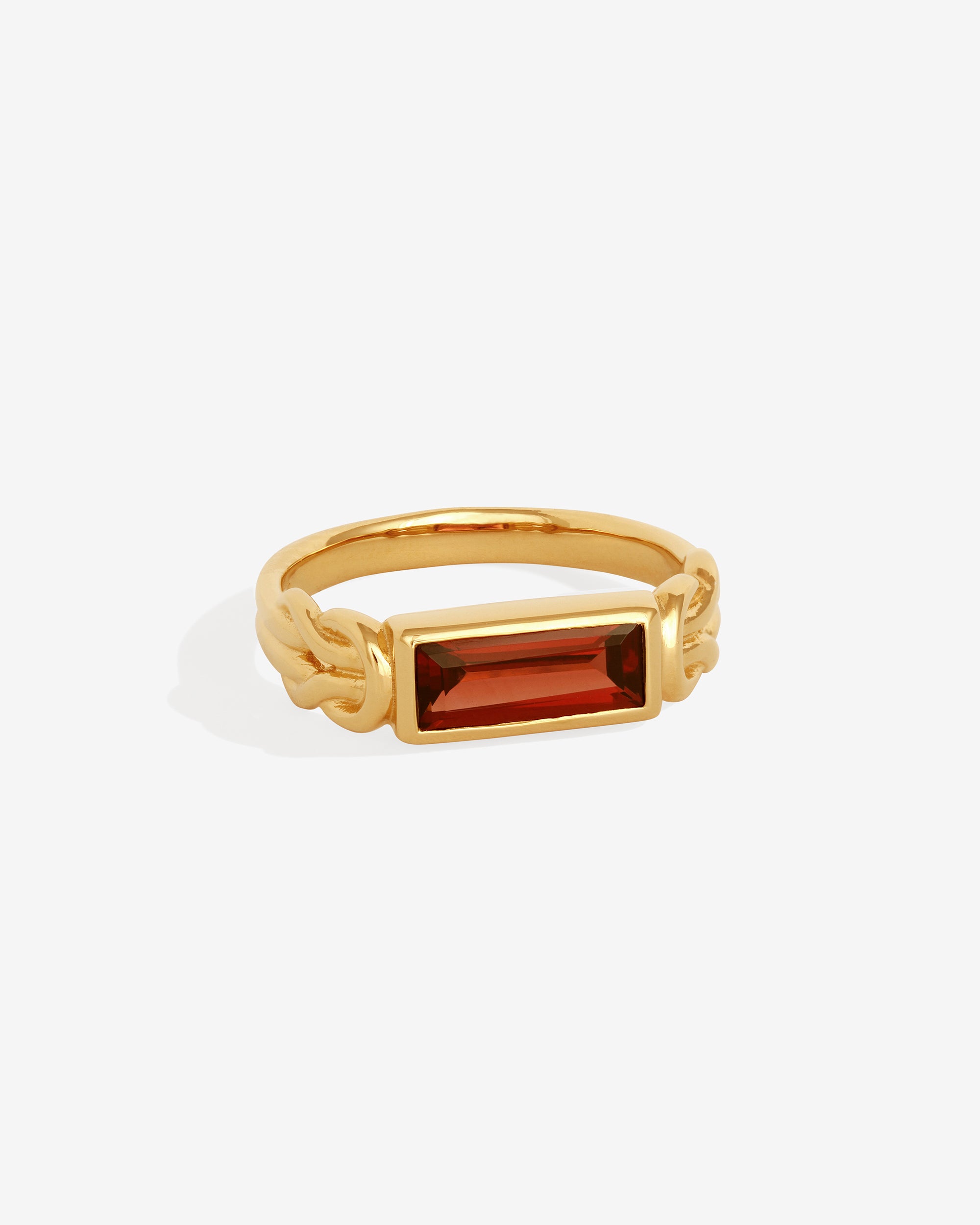 Temple of the Sun Airla Solitaire Ring Garnet Gold Vermeil