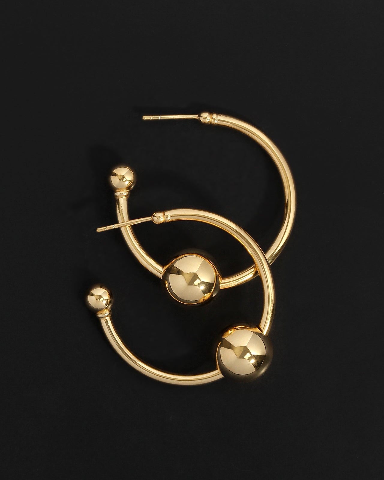 Temple of the Sun Alba Hoops Large Gold Vermeil