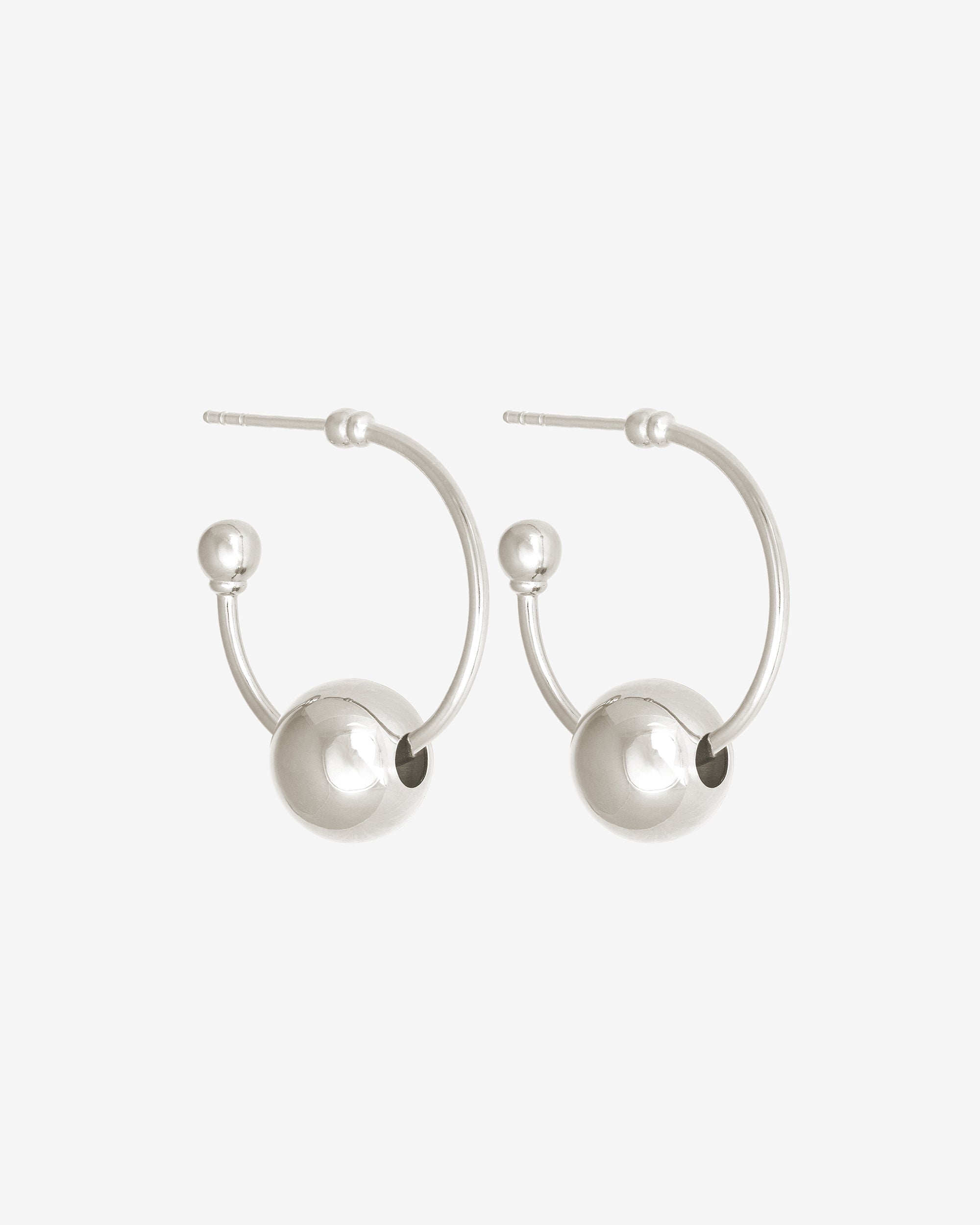 Temple of the Sun Alba Hoops Medium Silver