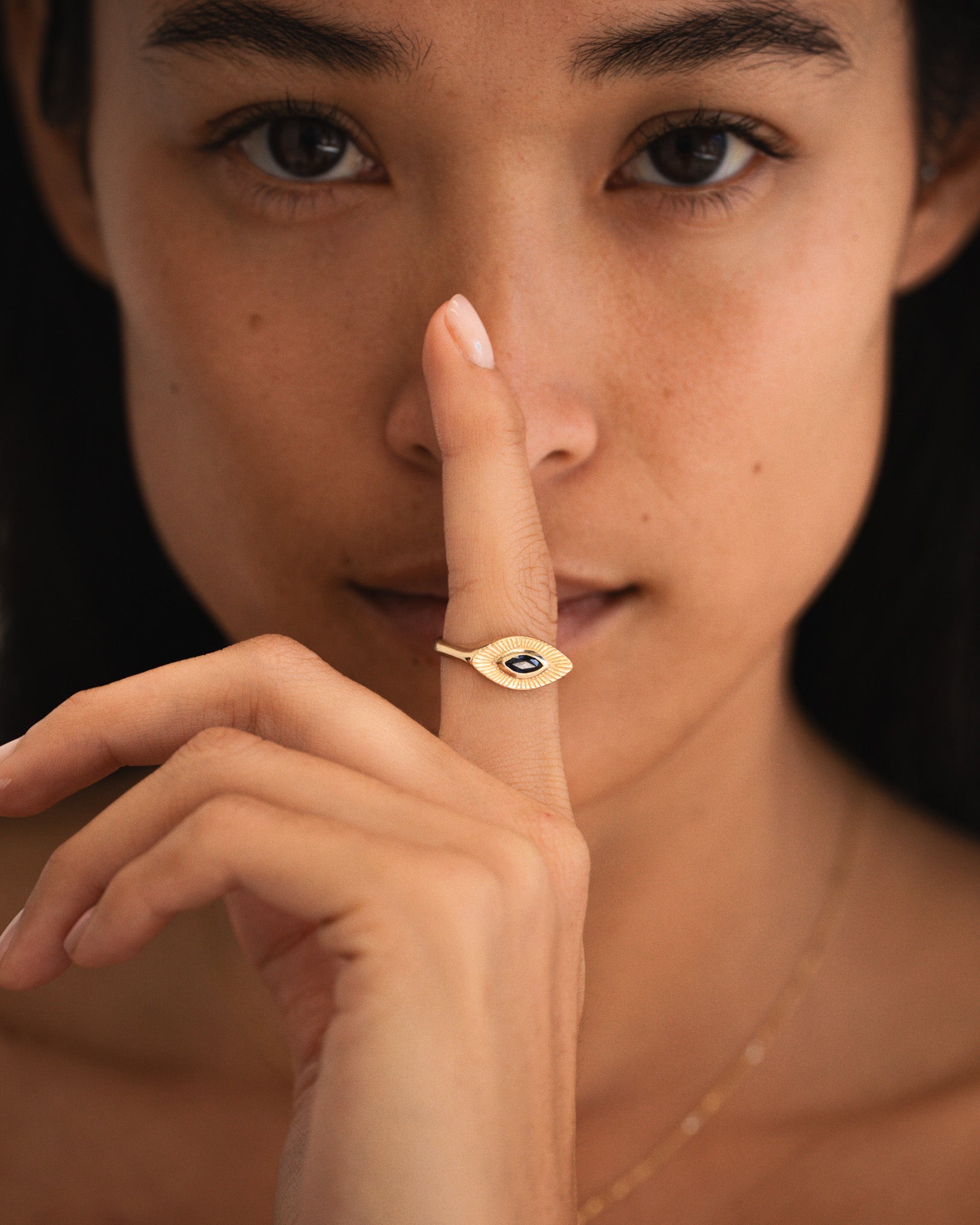 Temple of the Sun Alessia Ring Blue Sapphire Solid Gold