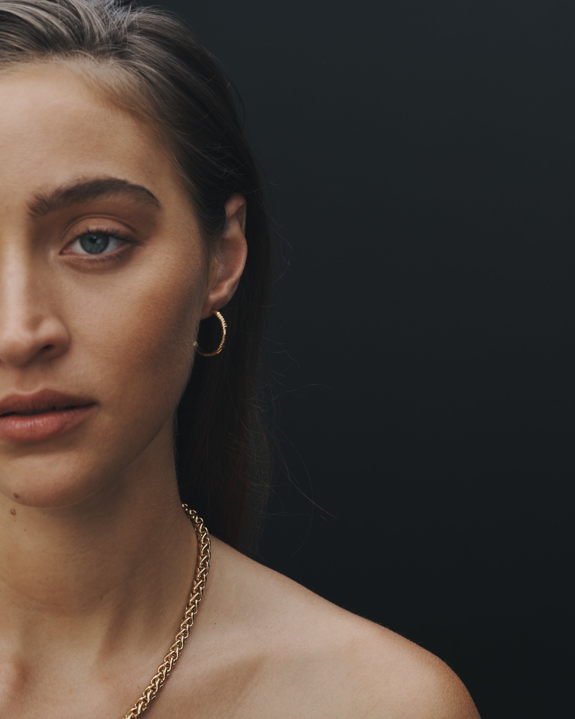 Temple of the Sun Amari Hoops Gold Vermeil