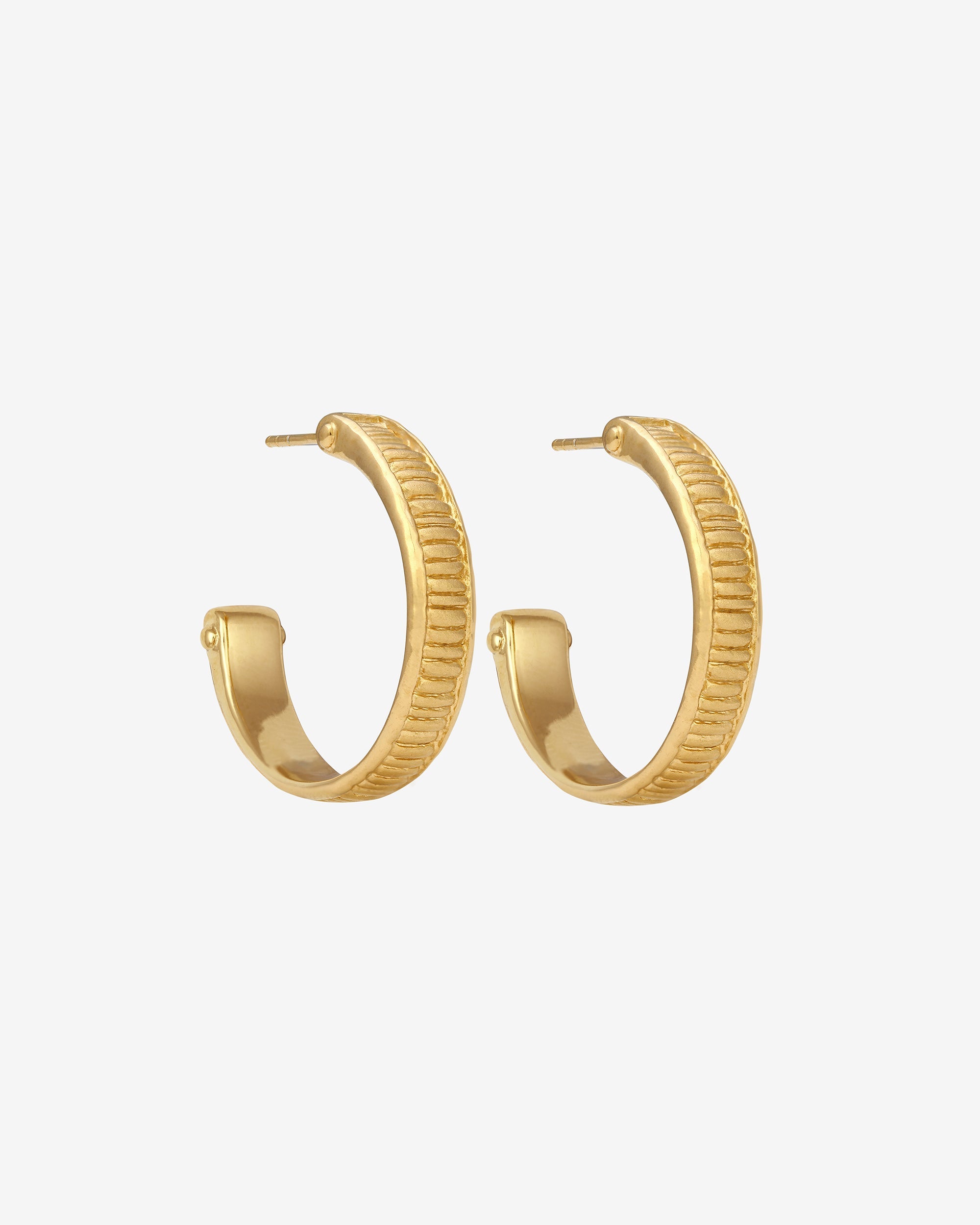 Temple of the Sun Arete Hoops Gold Vermeil