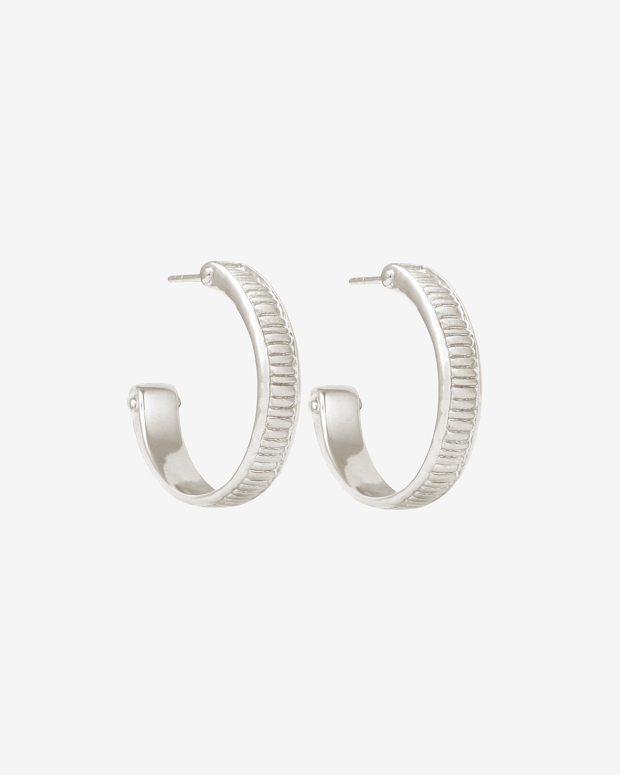 Temple of the Sun Arete Hoops Silver