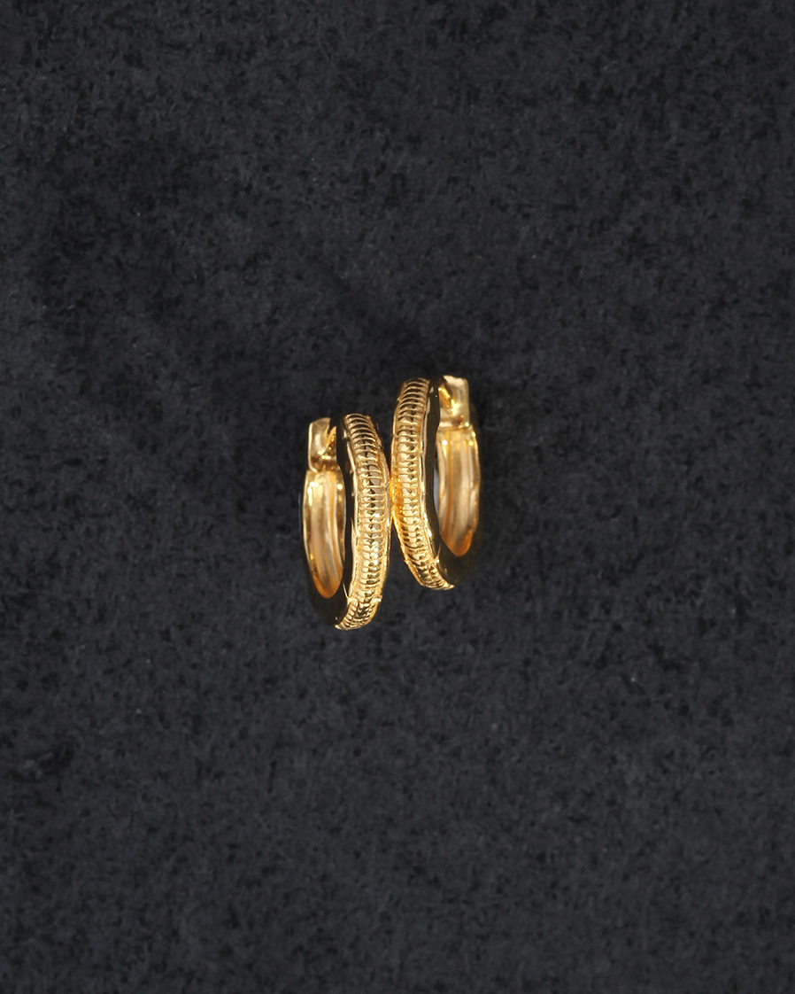 Temple of the Sun Arete Huggies Gold Vermeil