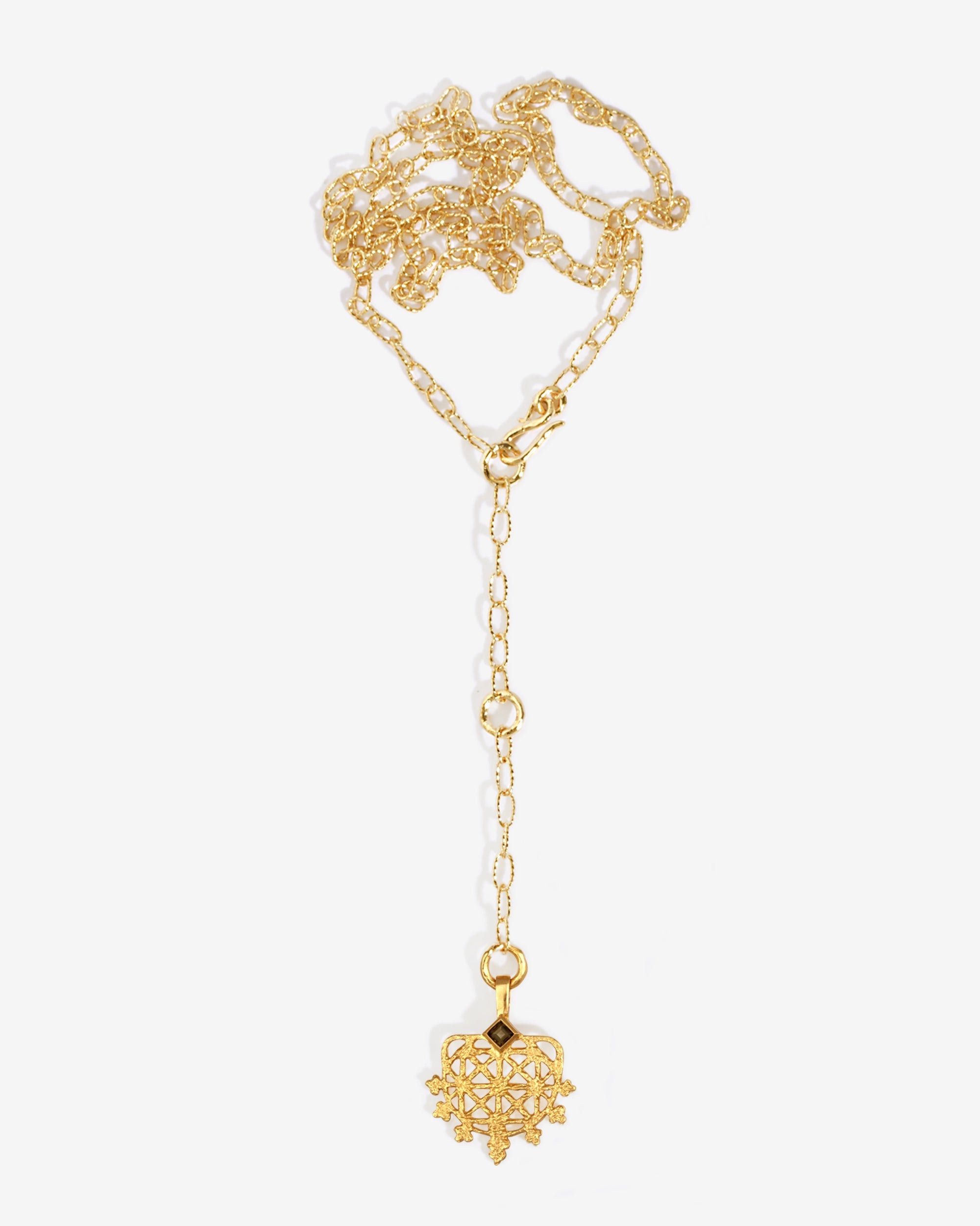 Temple of the Sun Arinna Lariat Necklace Gold Vermeil