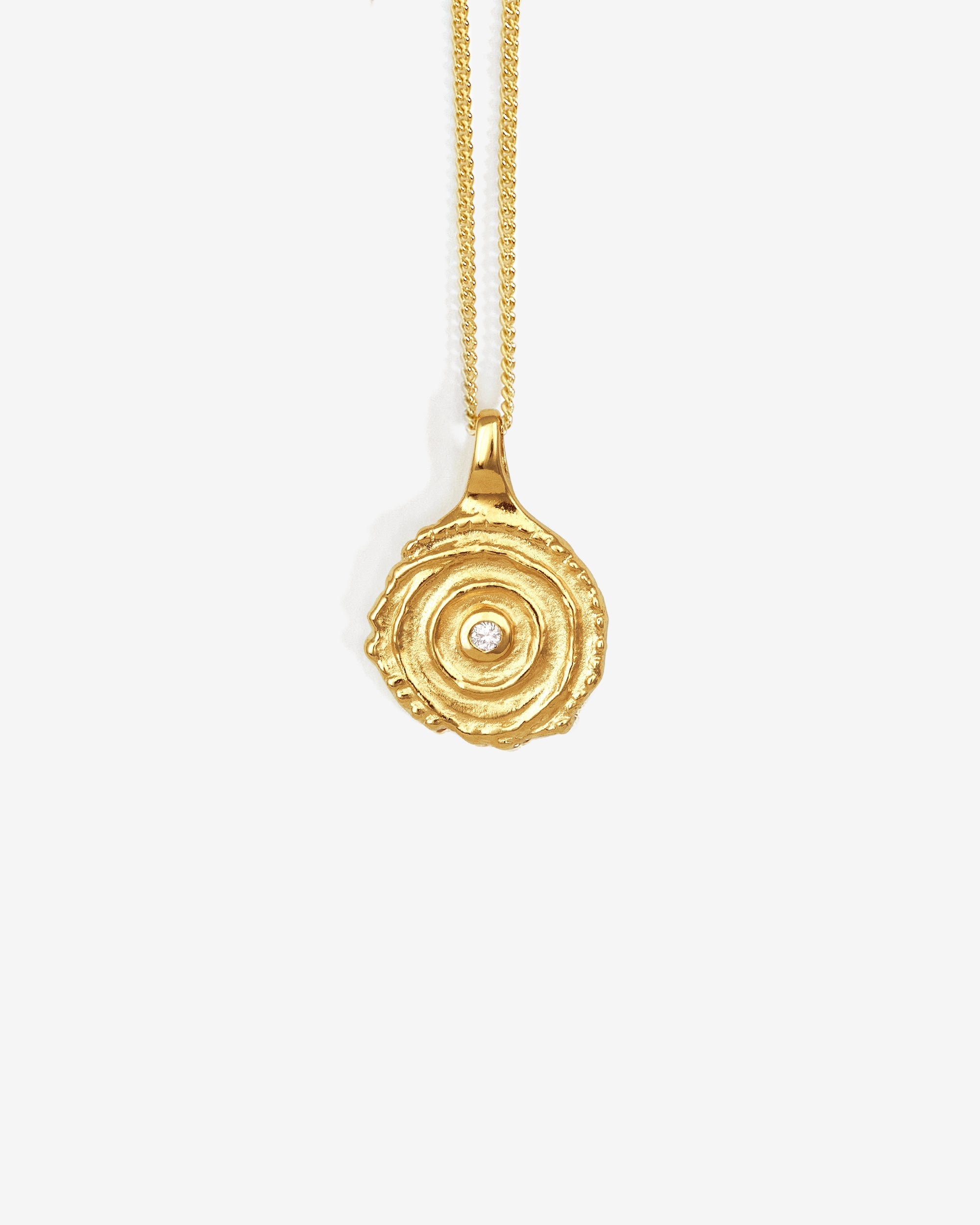 Temple of the Sun Aster Necklace Diamond Gold Vermeil