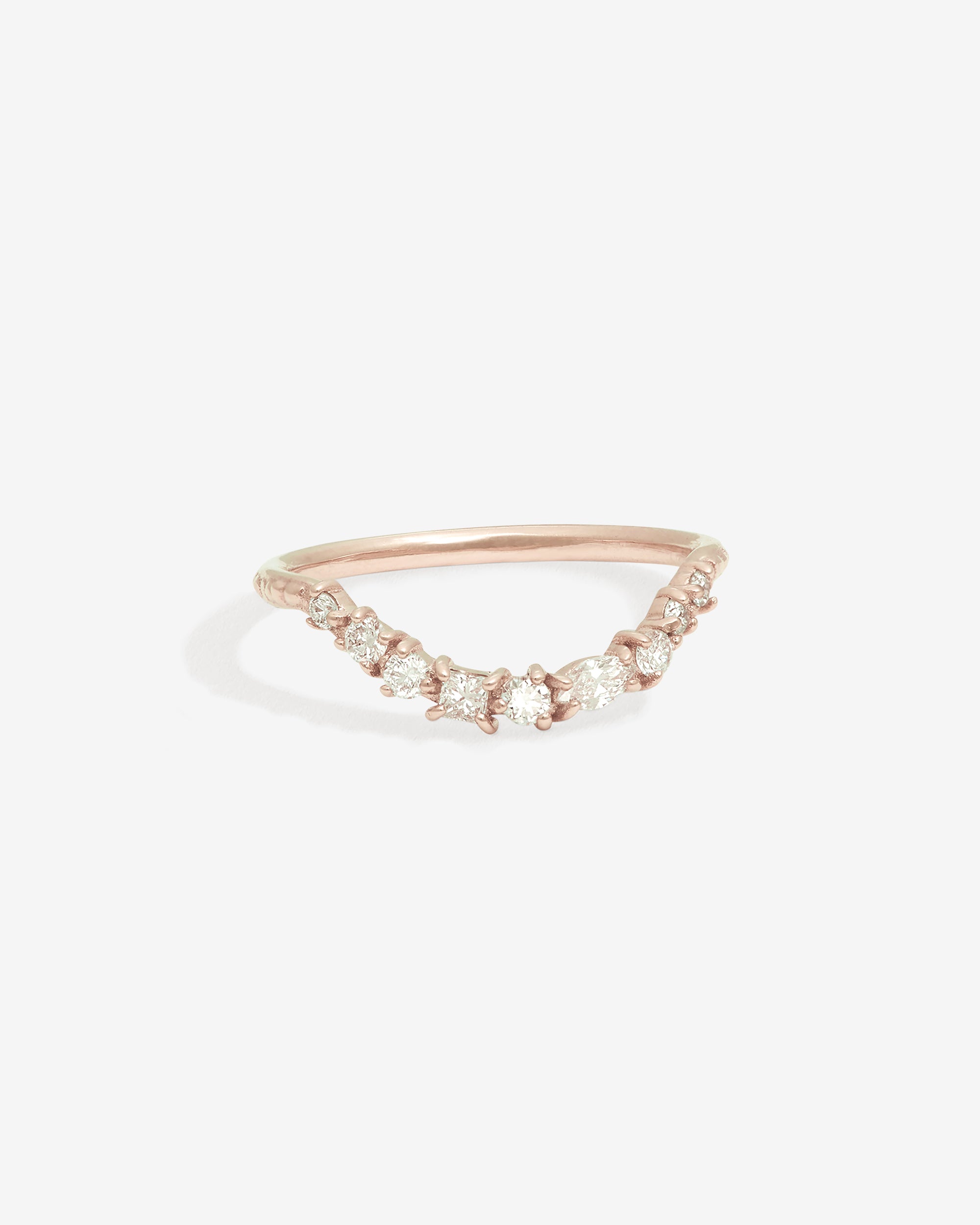 Temple of the Sun Asteria Arch Ring Diamond Rose Gold