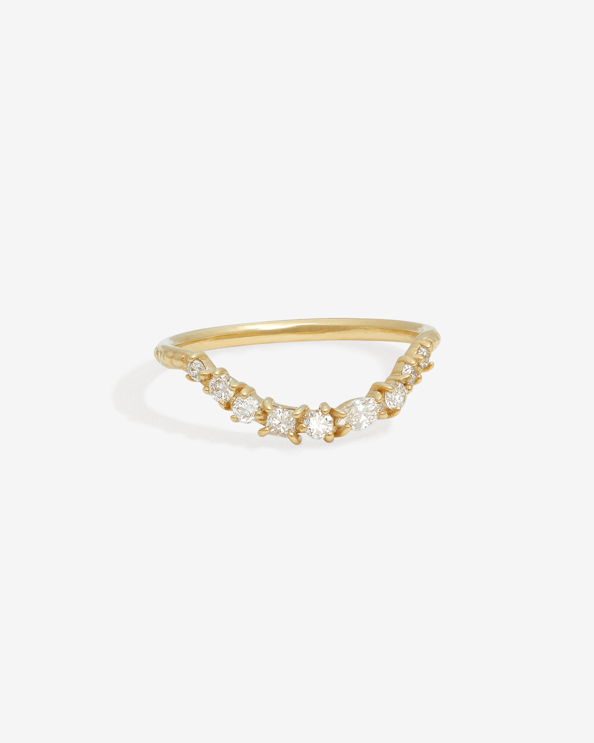 Temple of the Sun Asteria Arch Ring Diamond Solid Gold